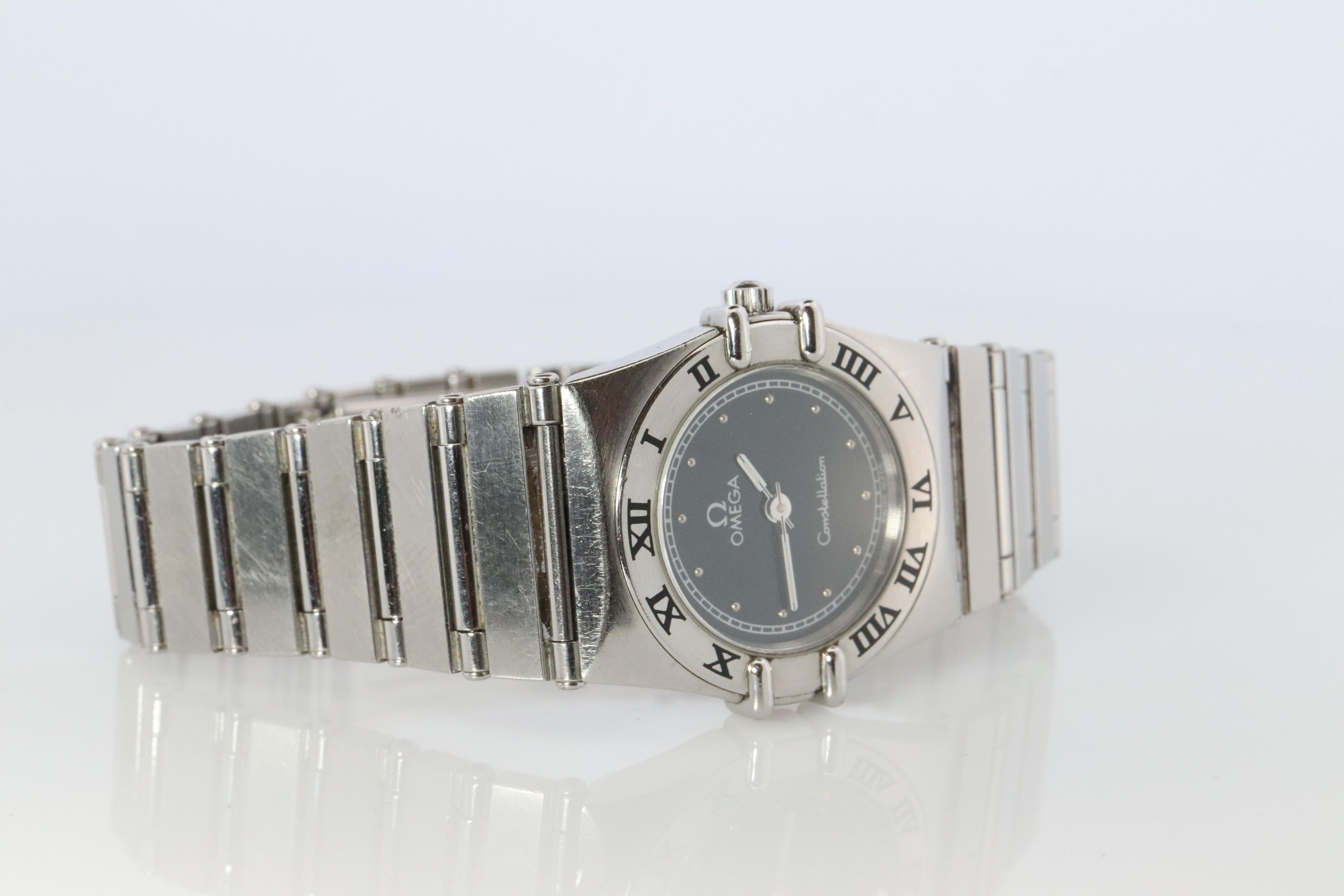 Women's Omega Watch. Ladies Omega  Constellation Black Dial Womens Wristwatch For Sale