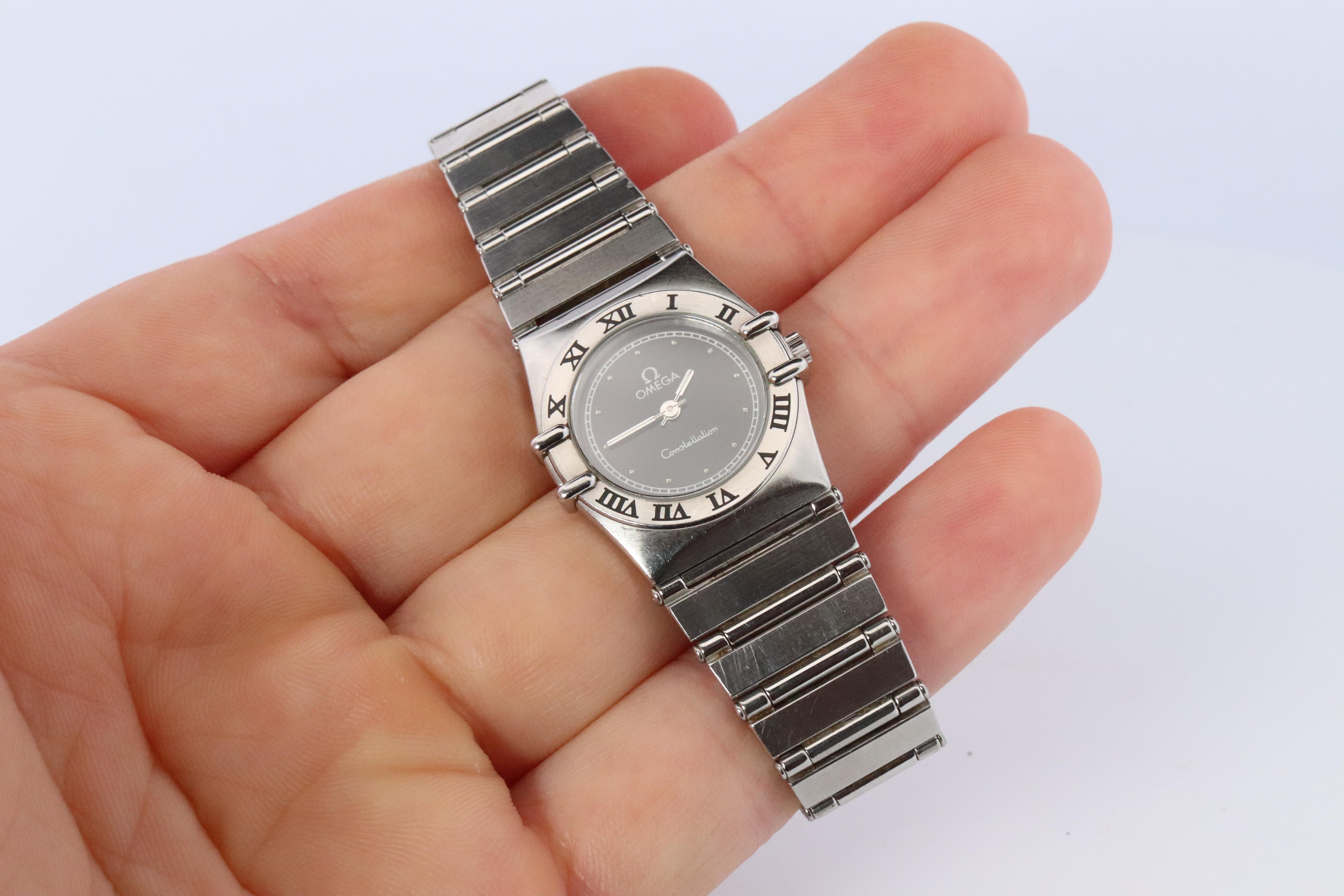 Omega Watch. Ladies Omega  Constellation Black Dial Womens Wristwatch For Sale 4