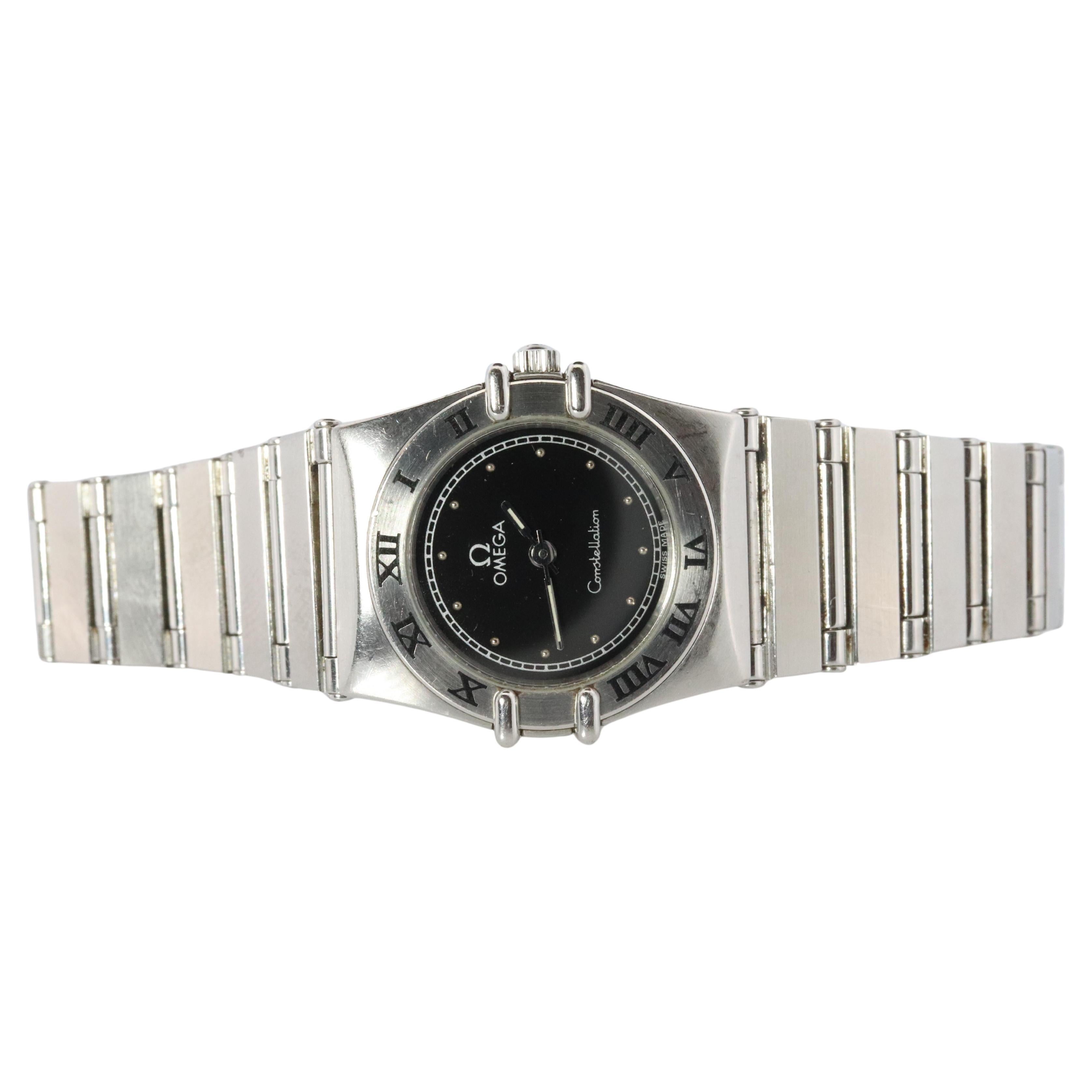 Omega Watch. Ladies Omega  Constellation Black Dial Womens Wristwatch For Sale