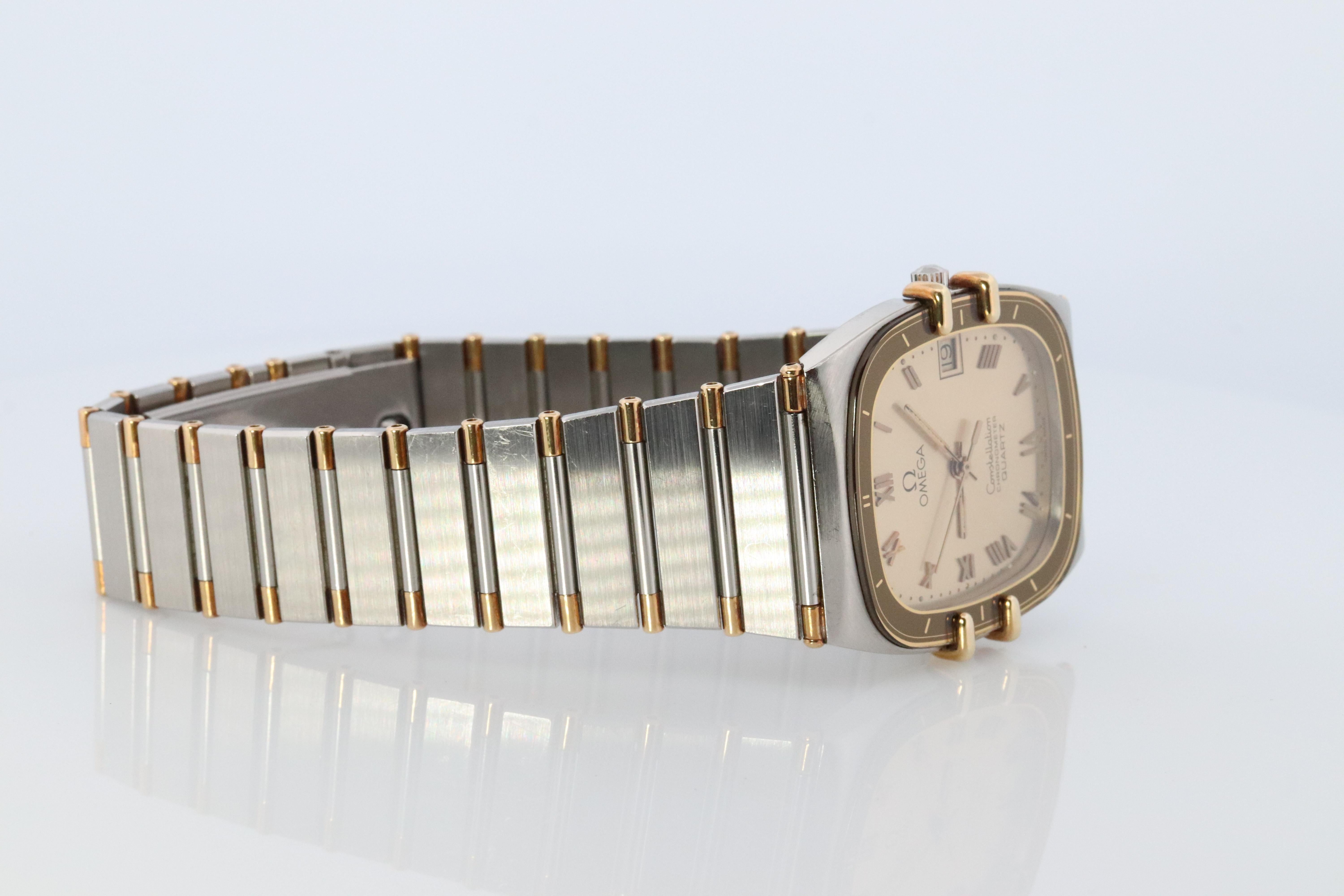 Omega Watch.  Omega Constellation Chronometer Quartz 1431 Date Wristwatch. In Good Condition In Port Charlotte, FL