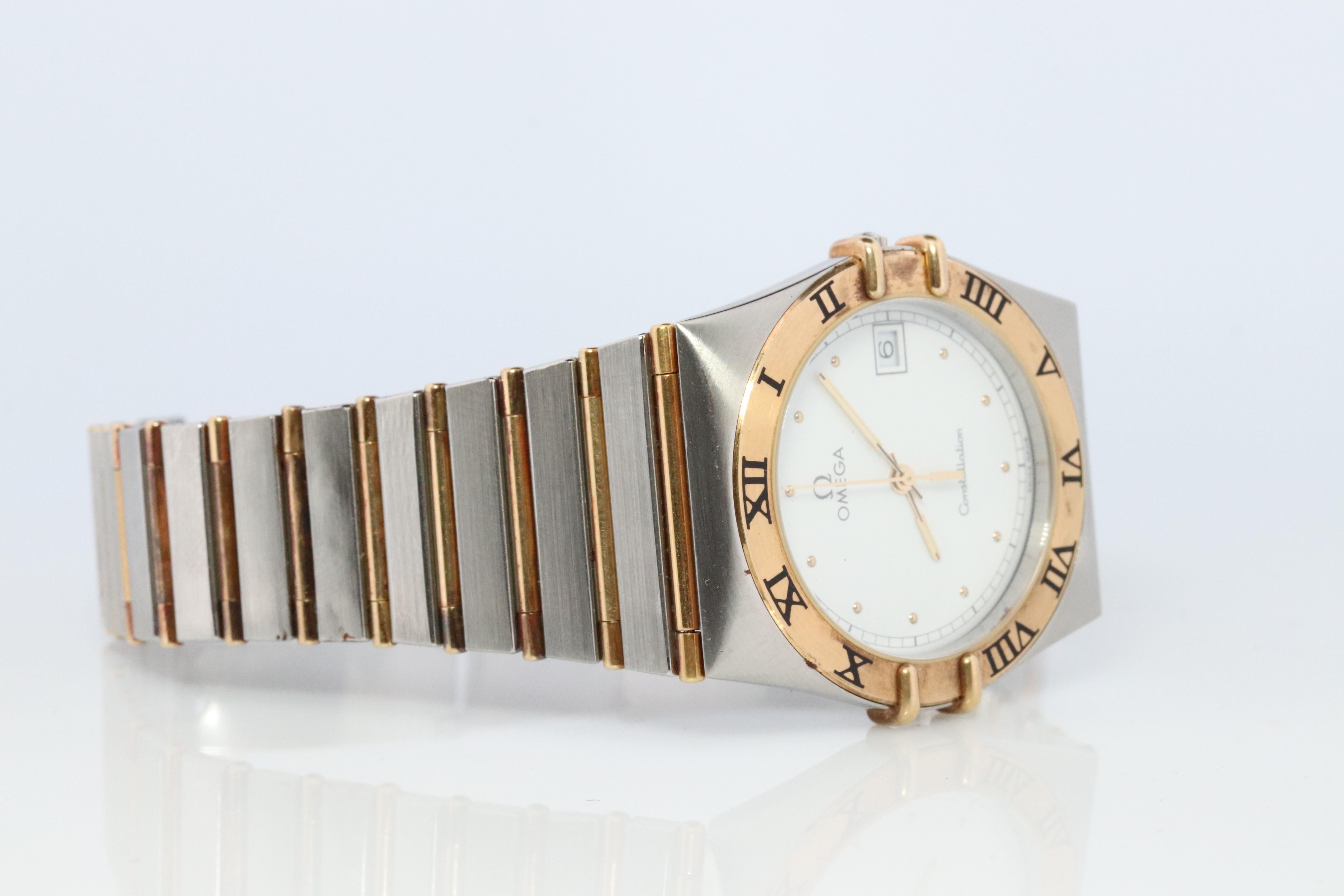 Men's Omega Watch.  Omega Constellation Quartz 1448 Date Wristwatch.