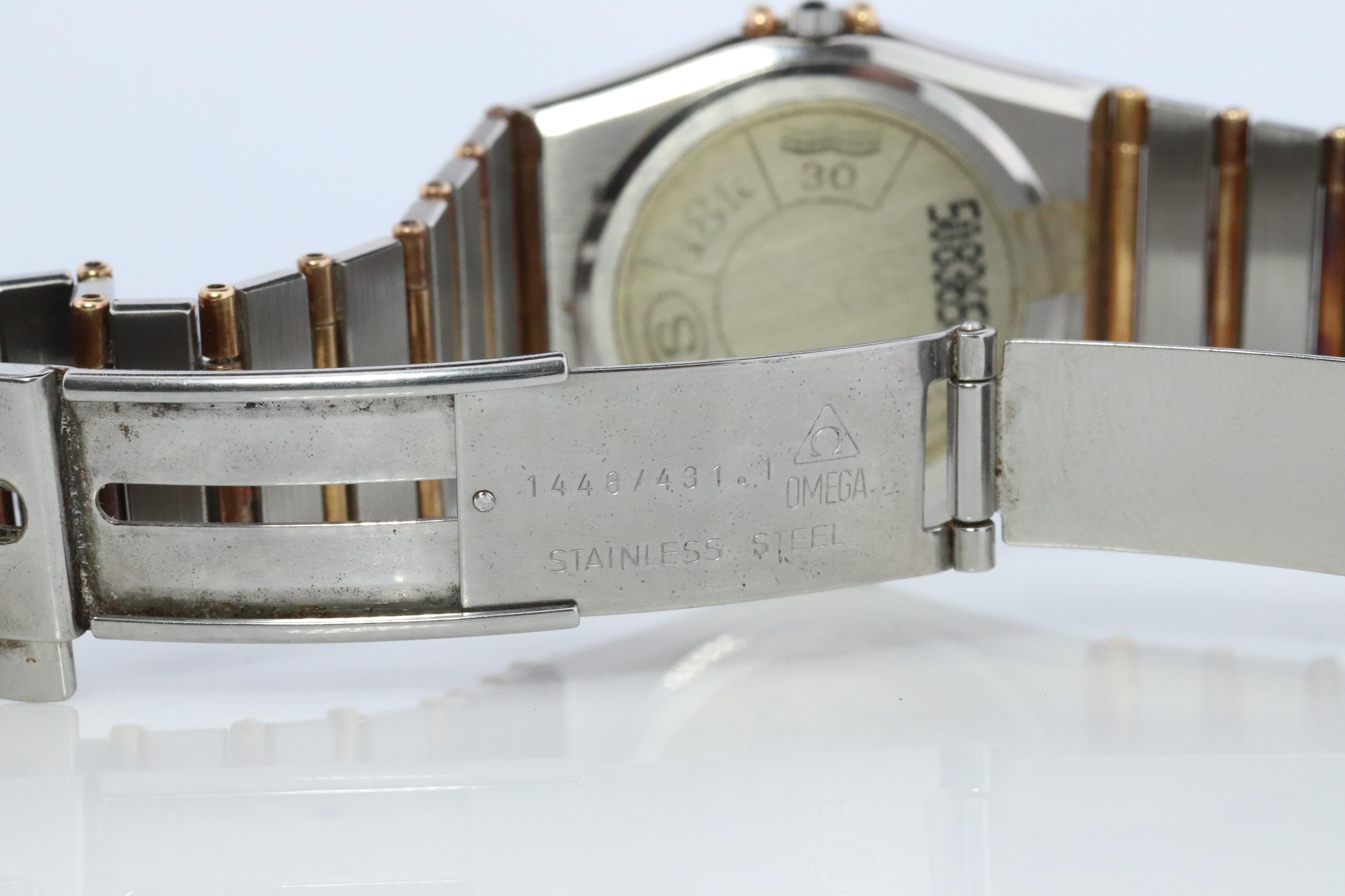 Omega Watch.  Omega Constellation Quartz 1448 Date Wristwatch. 1