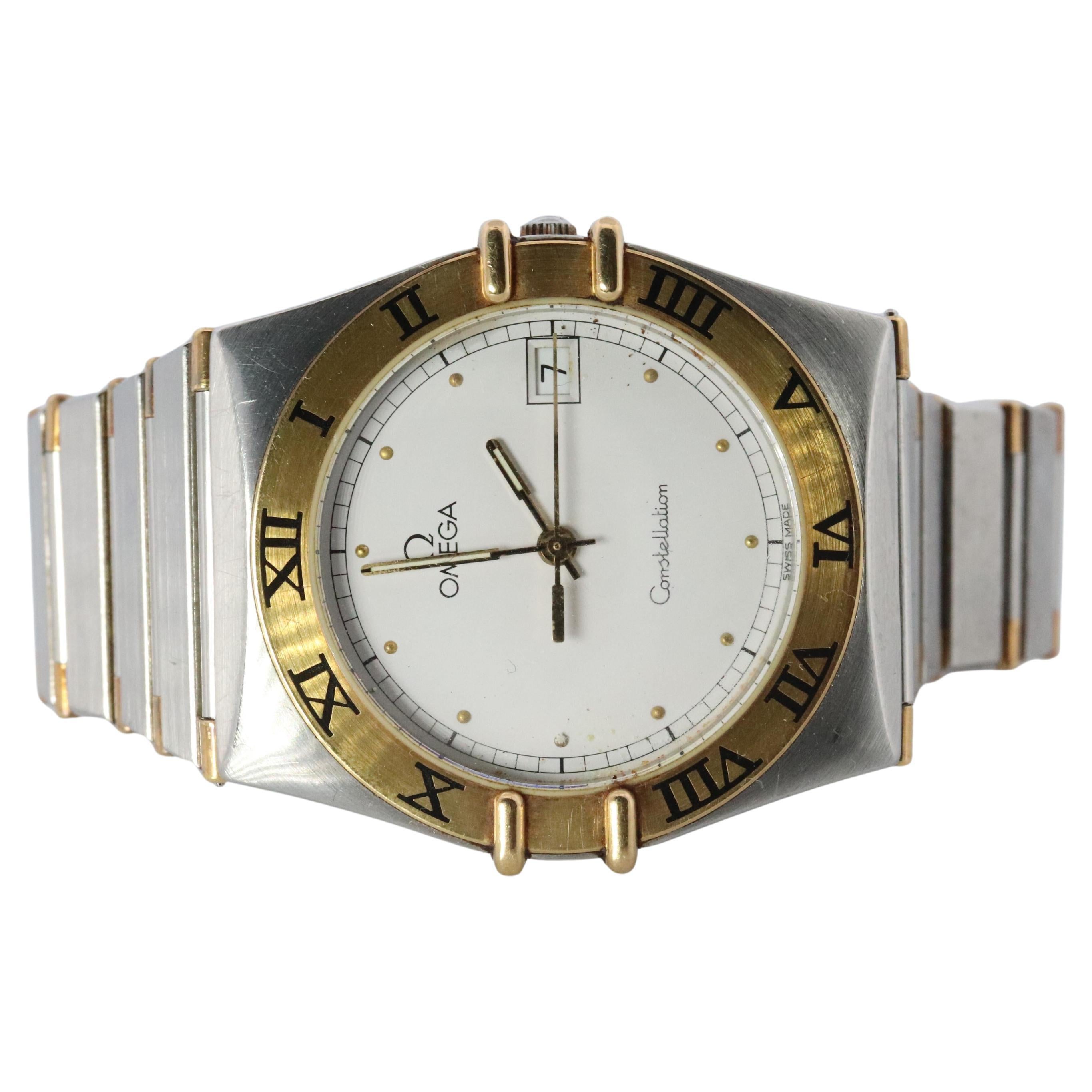 Omega Watch.  Omega Constellation Quartz 1448 Date Wristwatch.