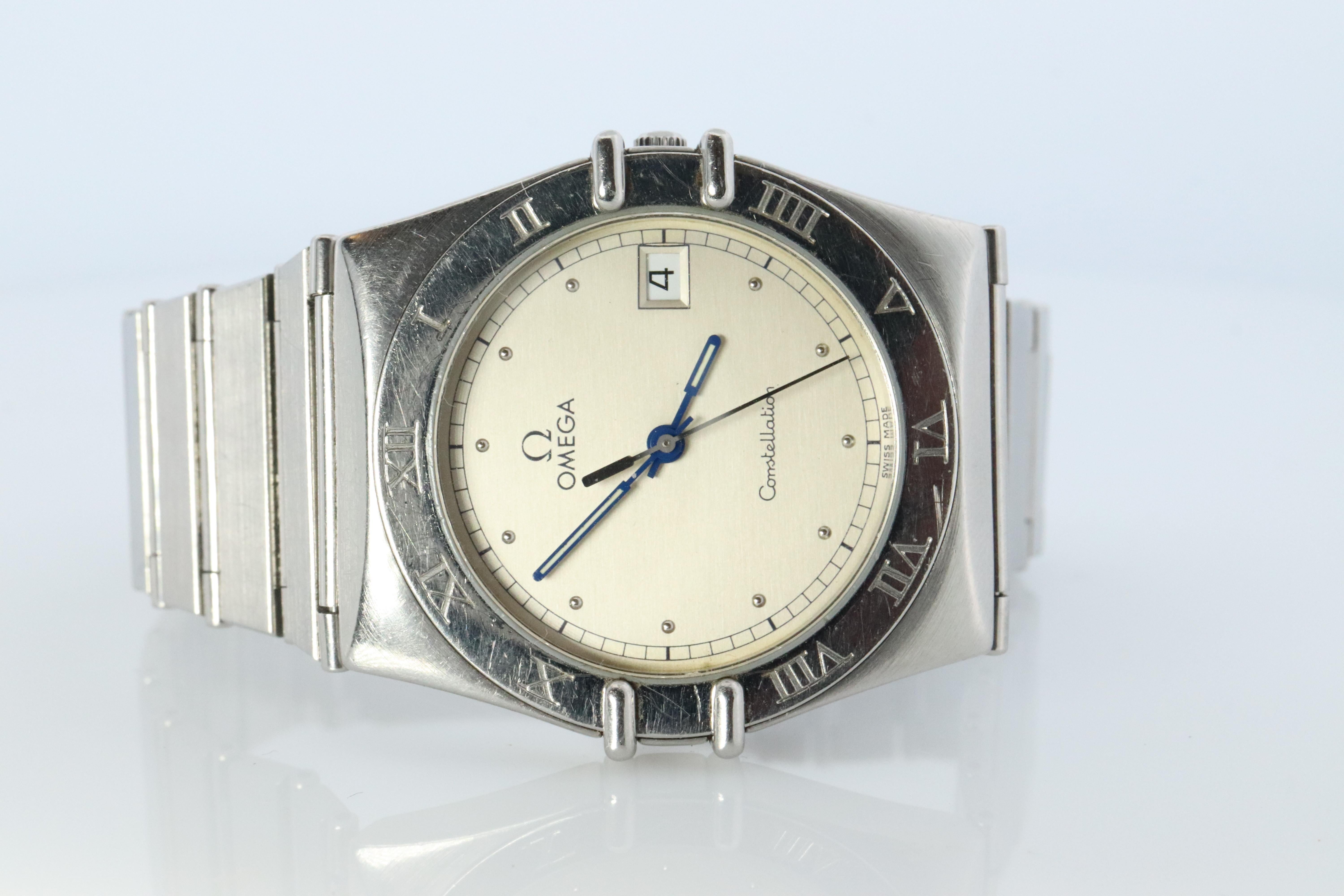 Omega Watch.  Omega Constellation Quartz 1448 Date Wristwatch. Mens Omega For Sale 1