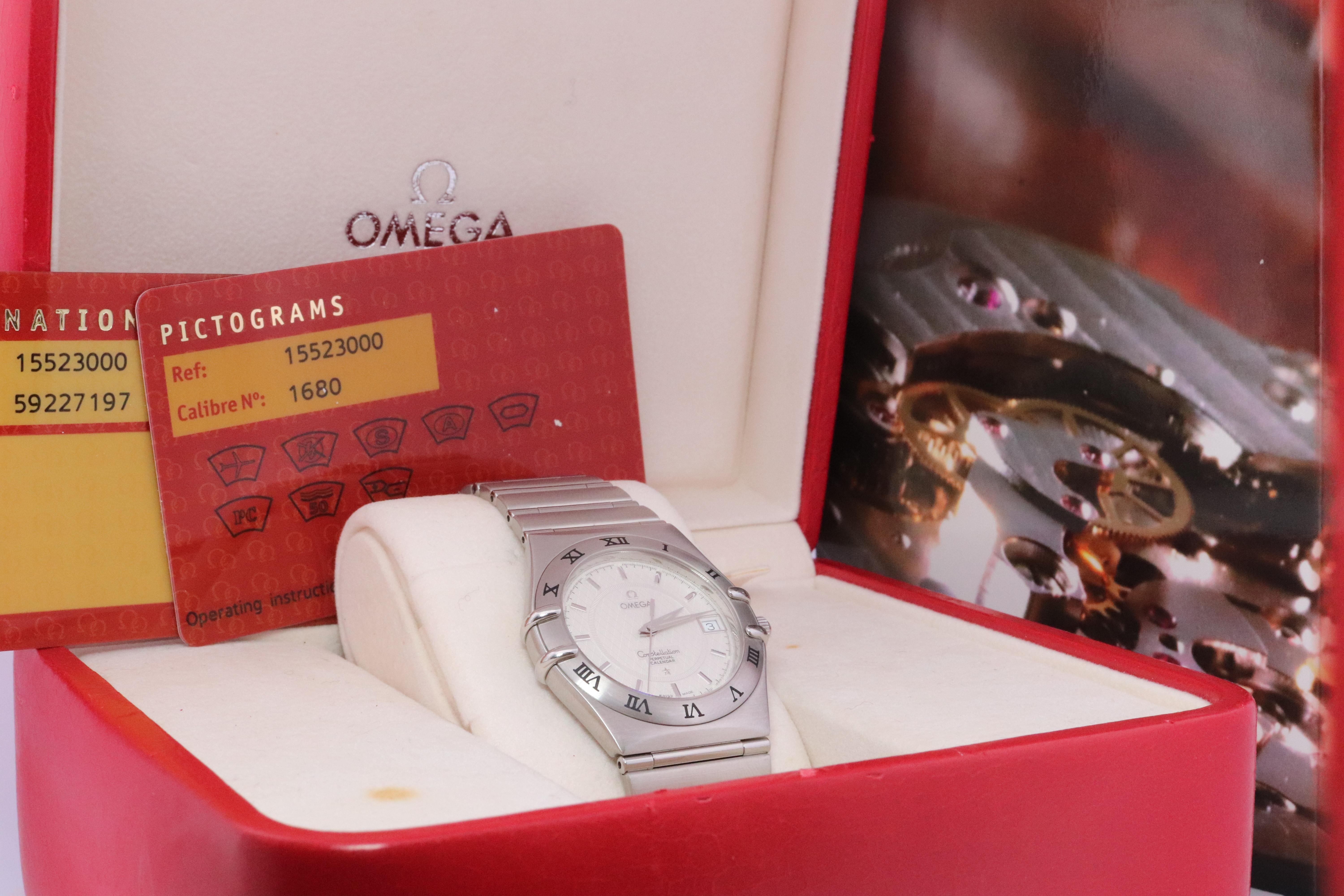 Omega Watch.  Omega Constellation Quartz 1552 Date Wristwatch. Mens Omega For Sale 3