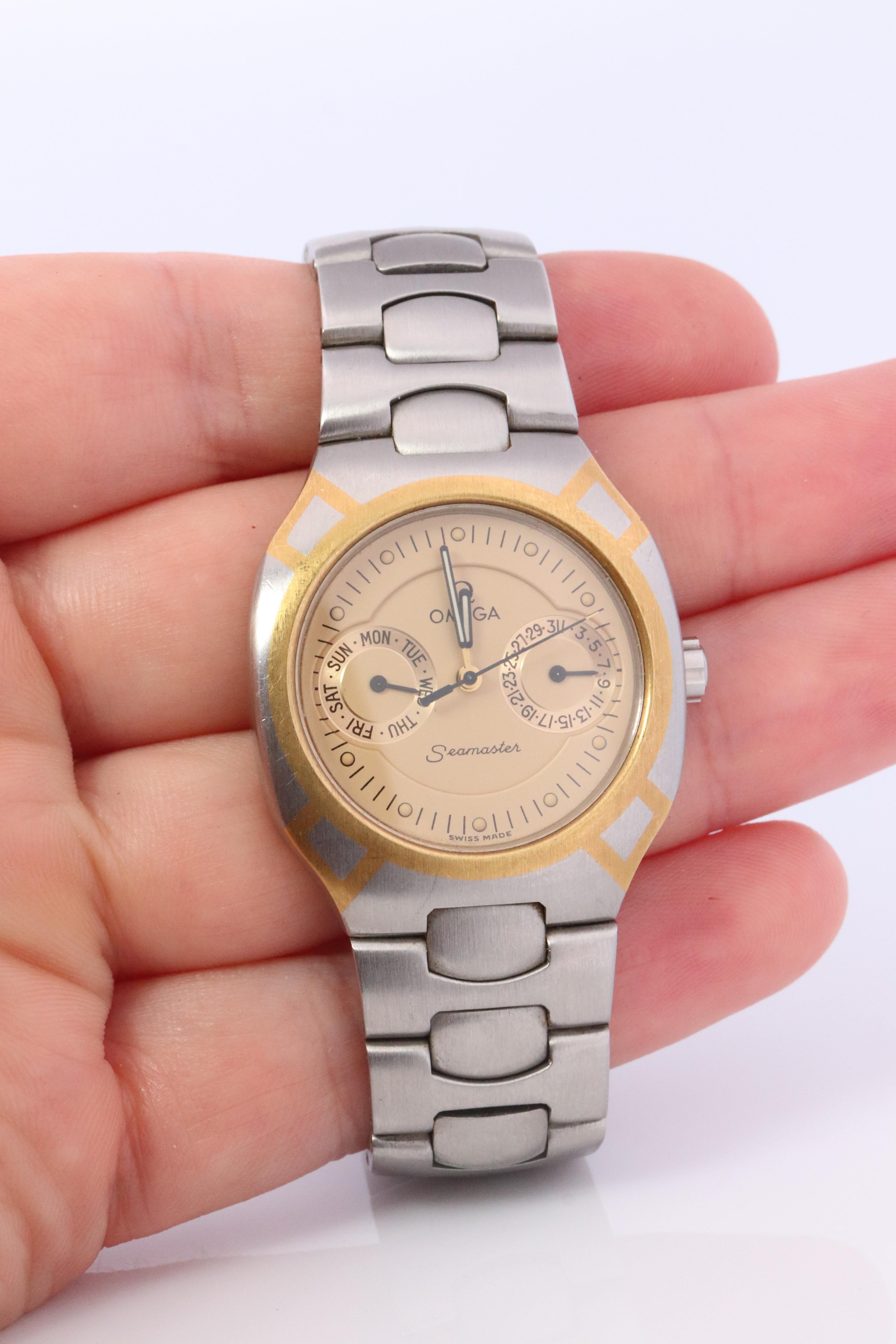 Omega Uhr.  Omega Seamaster Polaris Quarz- Datums-Armbanduhr. Herren Omega im Angebot 4