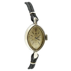 Omega White Gold Vintage manual wind Wristwatch
