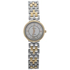 Omega White Two Tone Stainless Steel De Ville Prestige Women's Wristwatch 23MM