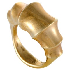 Omega Womens 18 Karat Yellow Gold Bamboo Ring