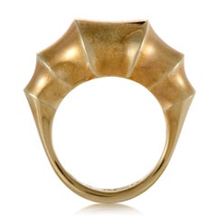 Omega Womens 18 Karat Yellow Gold Bamboo Ring