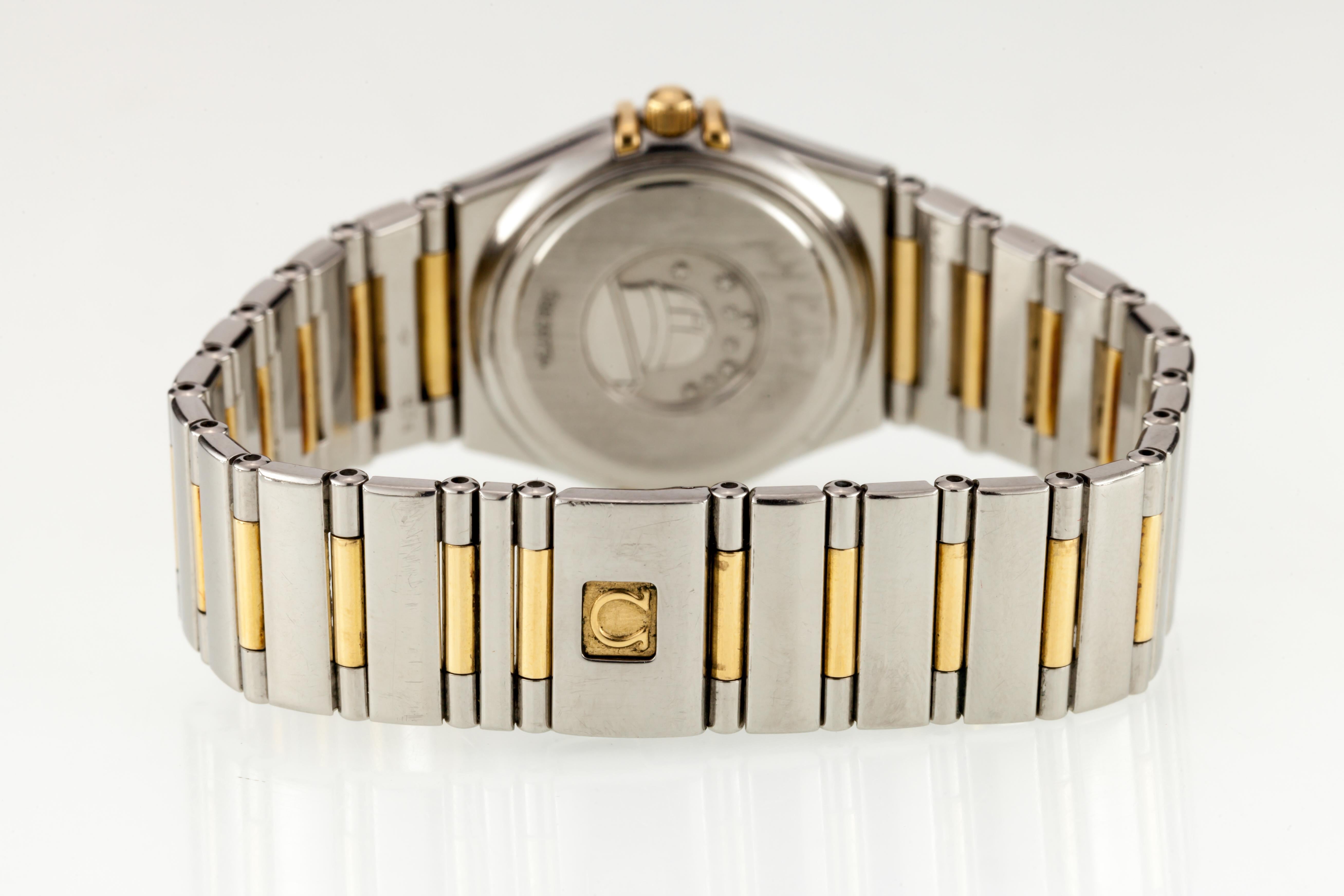 Omega Women's Constellation Quartz Two-Tone Watch MoP Diamond 1376.75 Box/Papers im Angebot 1