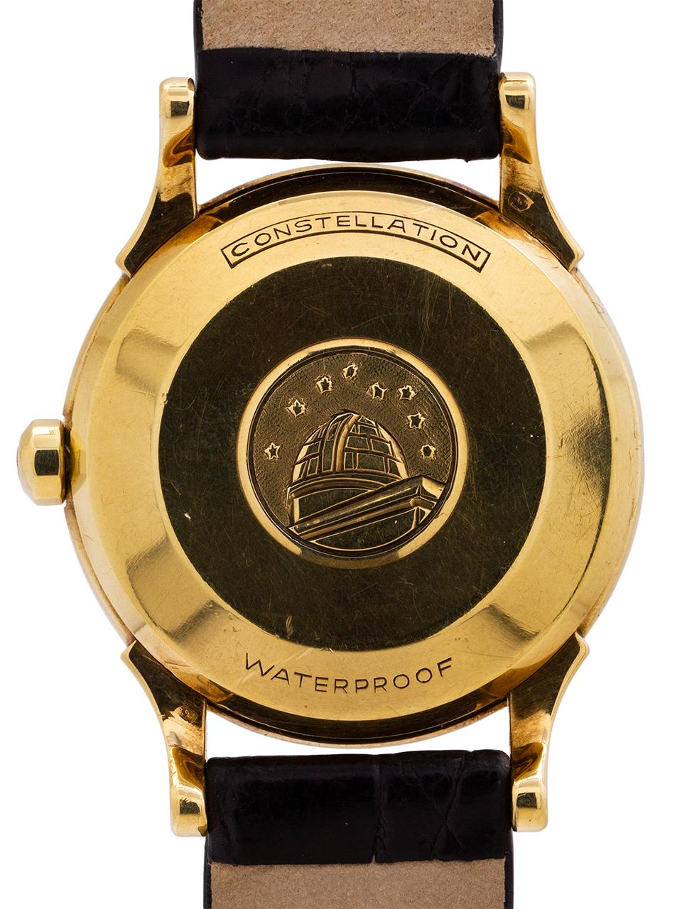 35mm omega constellation pie pan in 14k yellow gold