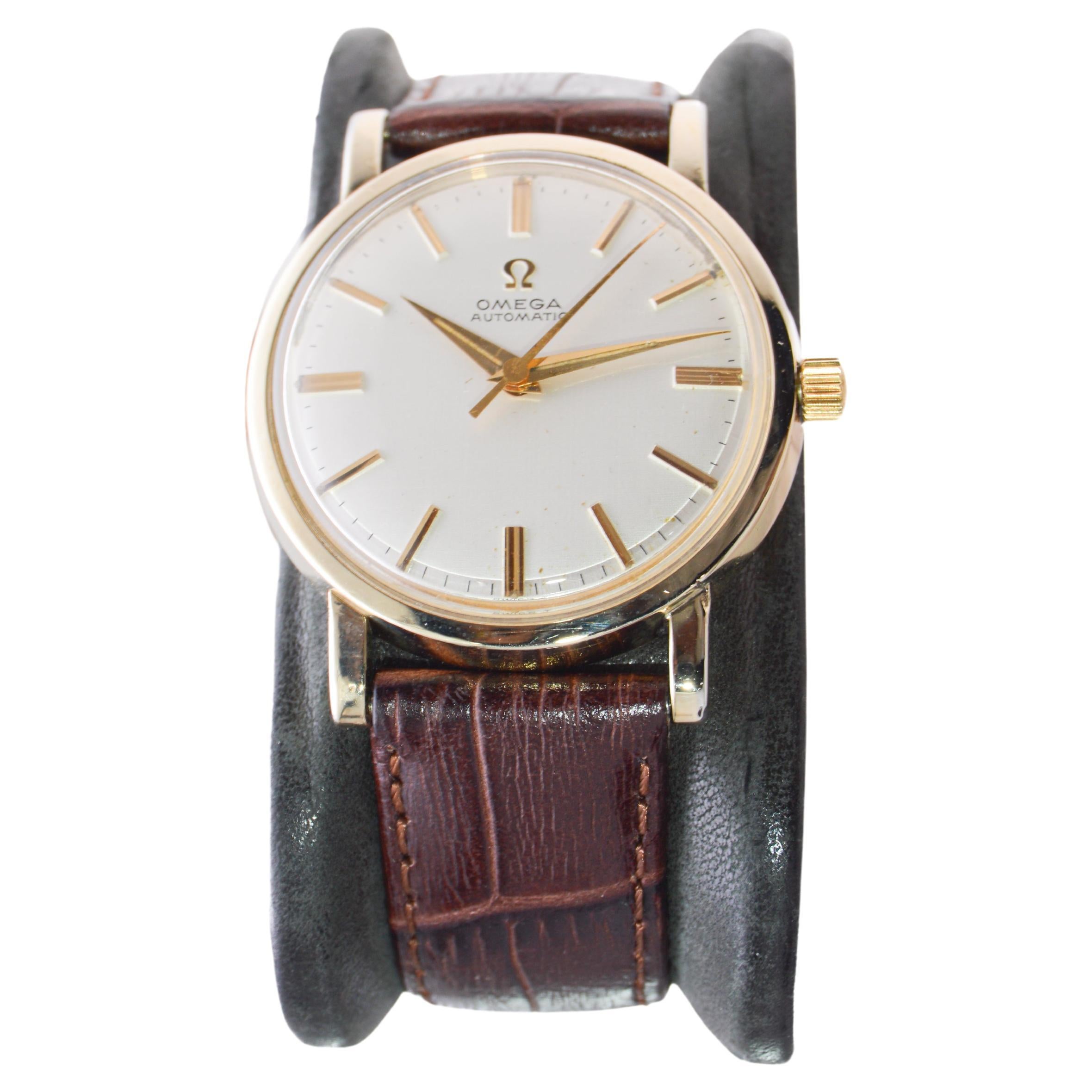 Omega Gelbgold gefüllte Automatikuhr mit Original Zifferblatt aus 1964 (Moderne)