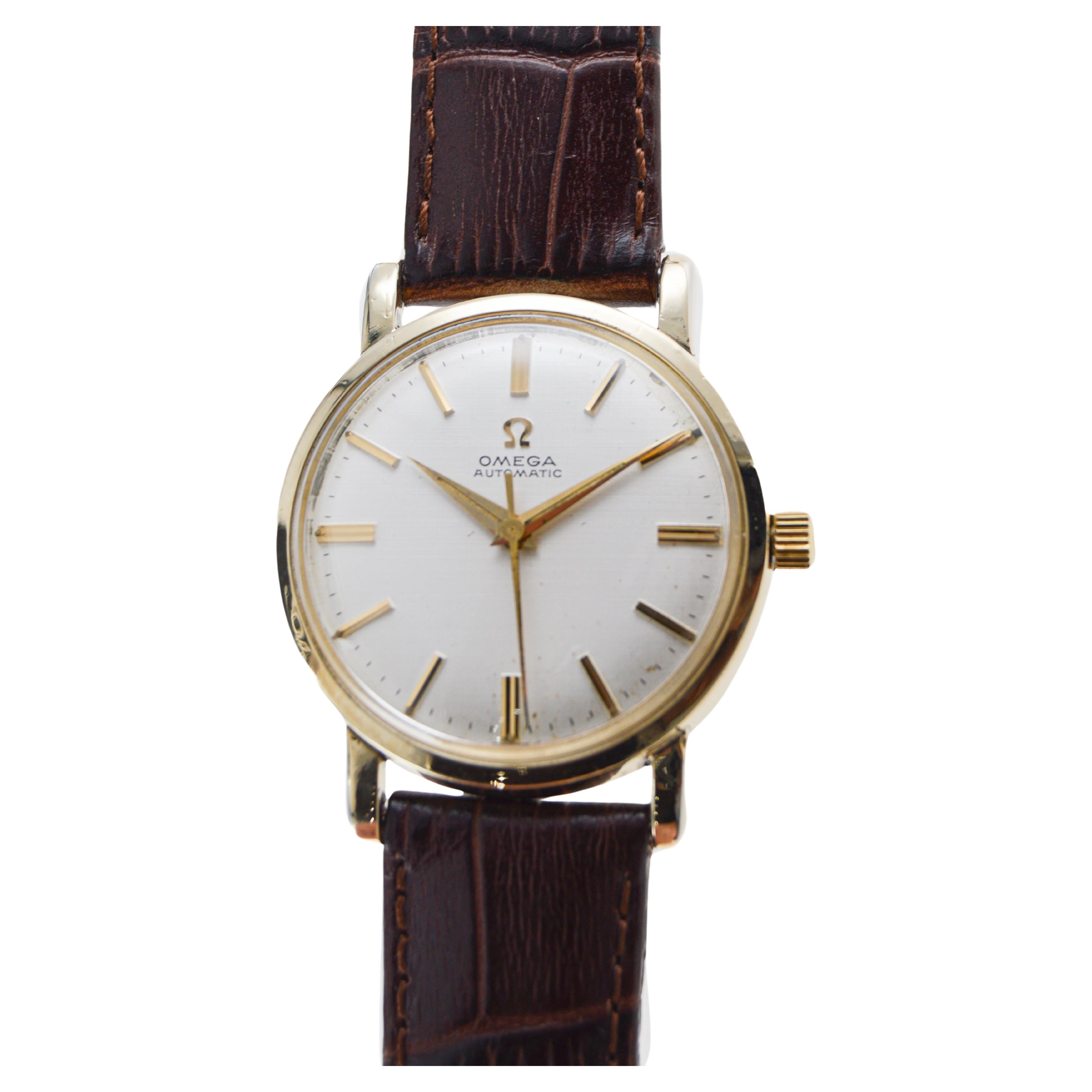 Omega Gelbgold gefüllte Automatikuhr mit Original Zifferblatt aus 1964 2