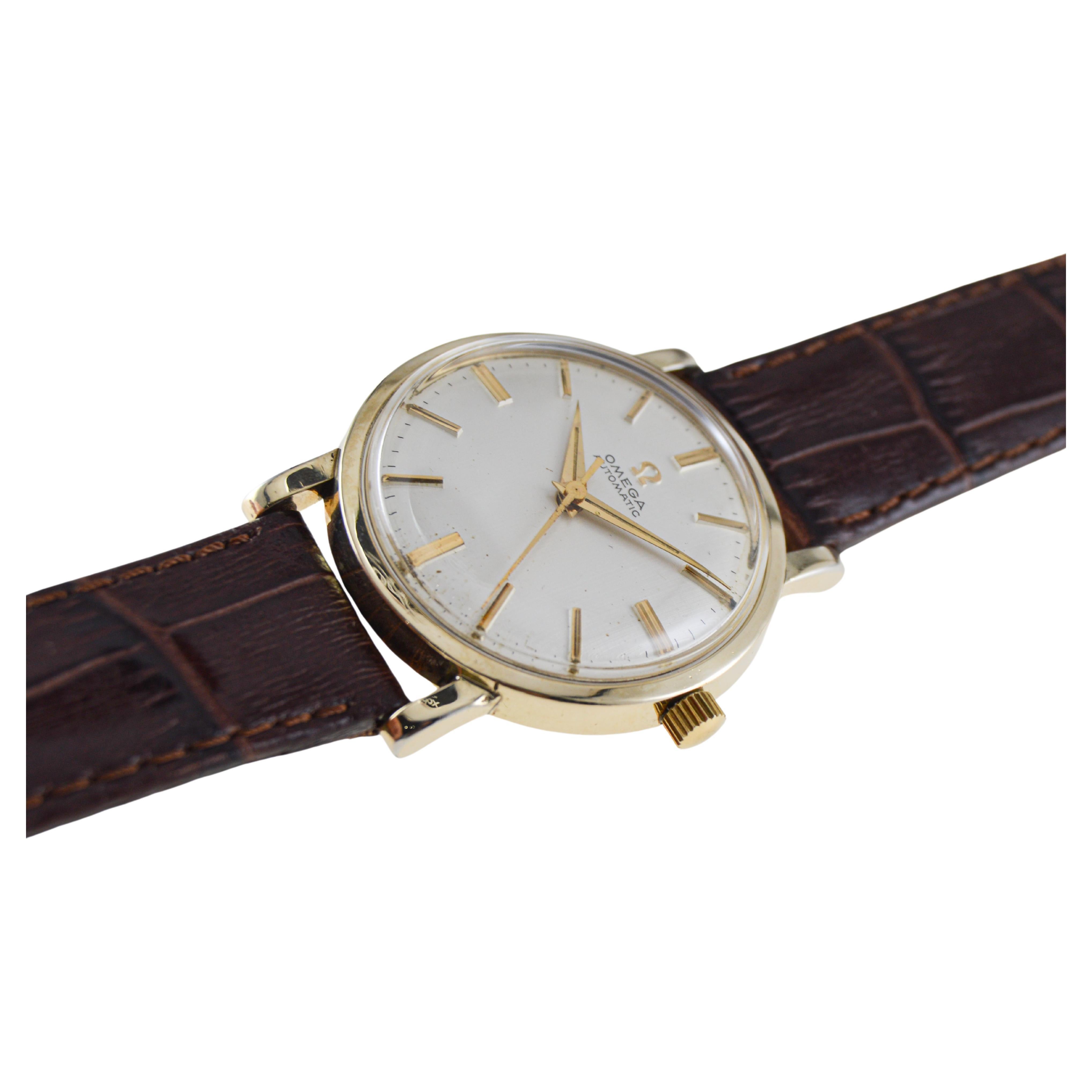 Omega Gelbgold gefüllte Automatikuhr mit Original Zifferblatt aus 1964 3