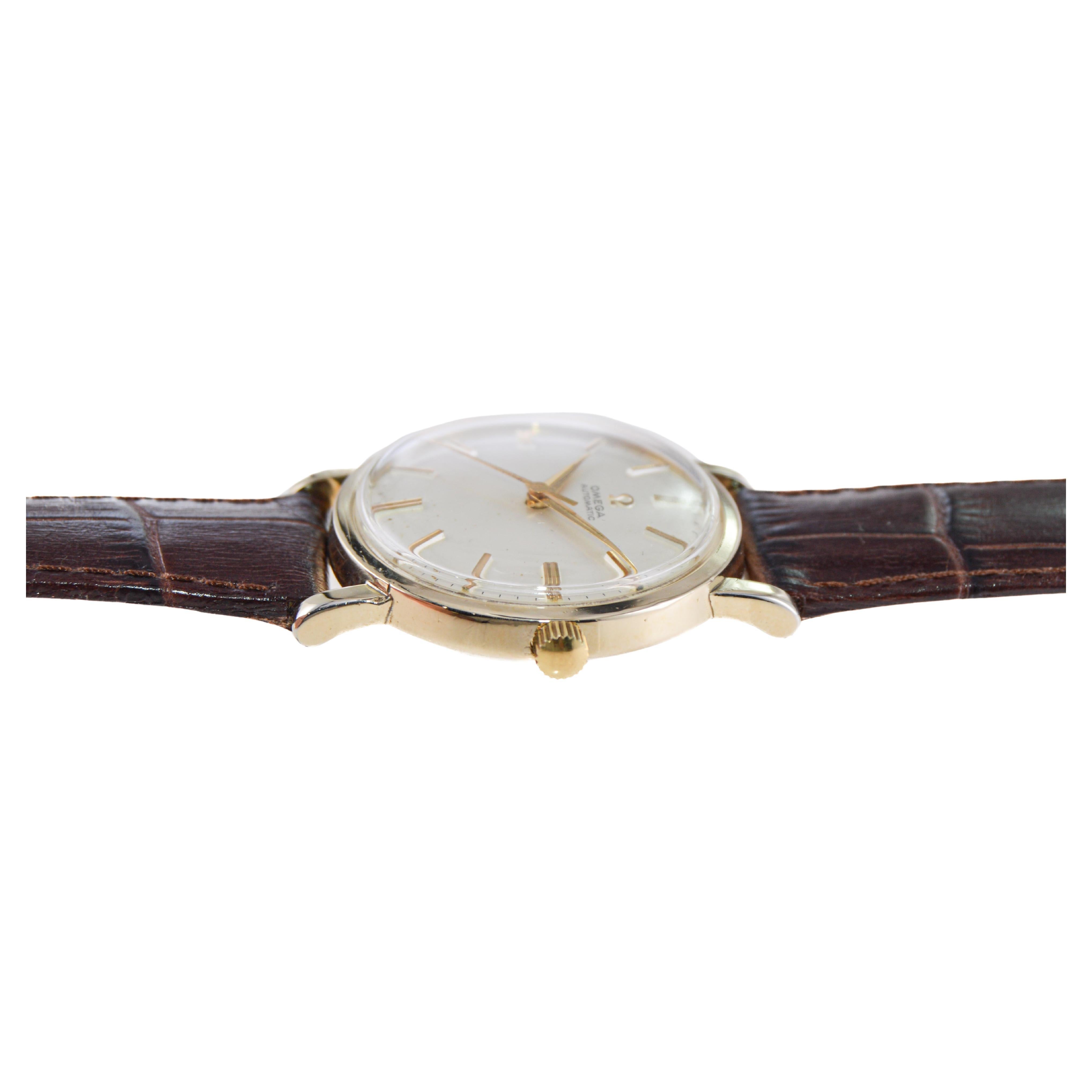 Omega Gelbgold gefüllte Automatikuhr mit Original Zifferblatt aus 1964 4