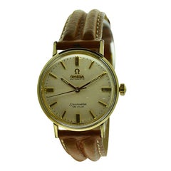 Retro Omega Yellow Gold Filled Seamaster Deville Automatic circa 1960s