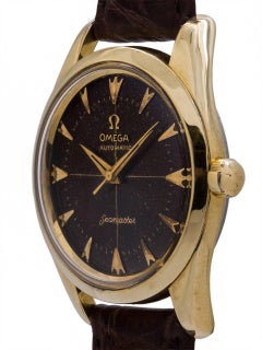 Omega Yellow Gold Filled stainless steel Seamaster Automatic Wristwatch, c 1950s