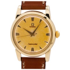 Omega Yellow Gold Filled Tropical Seamaster manual Wristwatch, circa 1950s