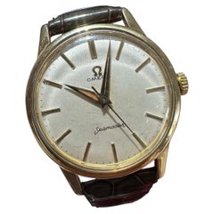 Omega Yellow Gold Plated Seamaster Manual Wind Wristwatch