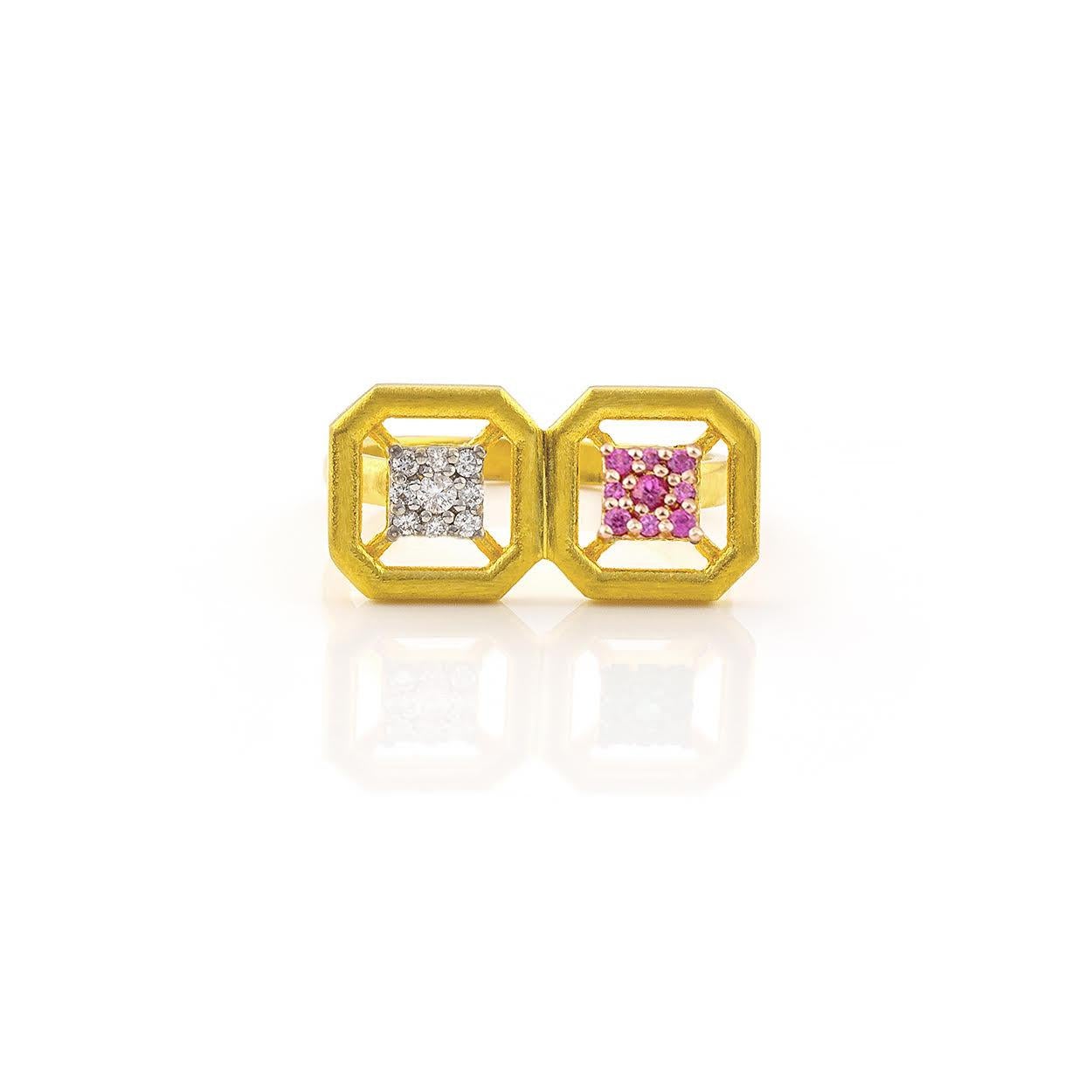 100% recycled 14K Yellow Gold, plated with 22K Gold

Diamond

Pink Sapphire

Size: on order

Ancient Gold Jewelry collection inspired by the antiquity, for young women and men, called Apollonian.

Apollonian is

The beauty of youth
The antiquity
The