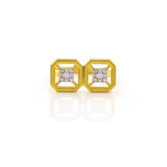 Omen ancienne bague double or avec diamants