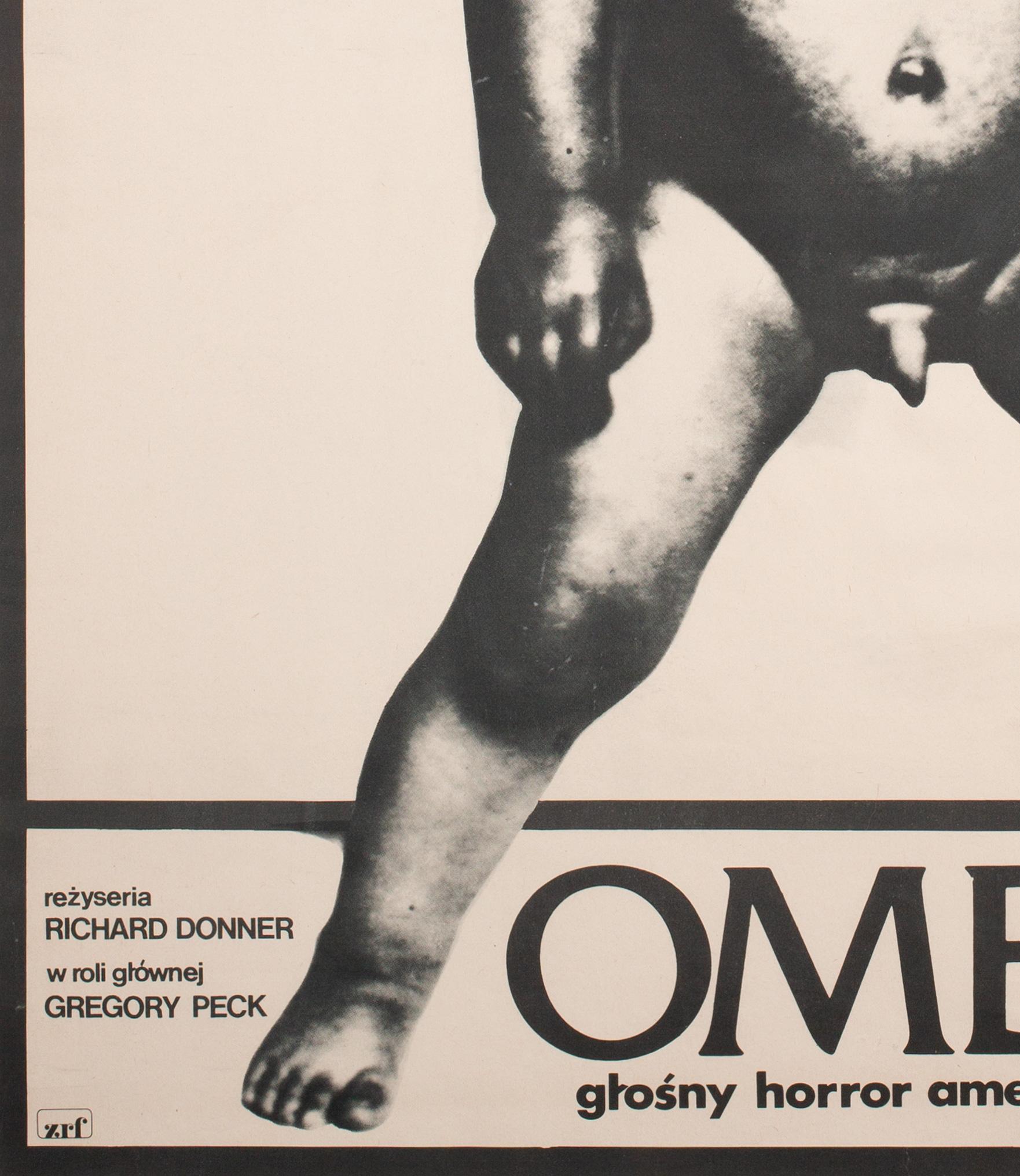 Omen Original 1977 Polish Film Movie Poster, Klimowski In Good Condition In Bath, Somerset