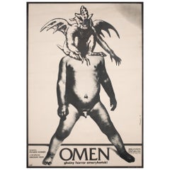 Omen Original 1977 Polish Film Movie Poster, Klimowski