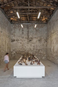 Omer Arbel 113 Series, Unique Vessel n47 in Copper Alloy Casted in Glass