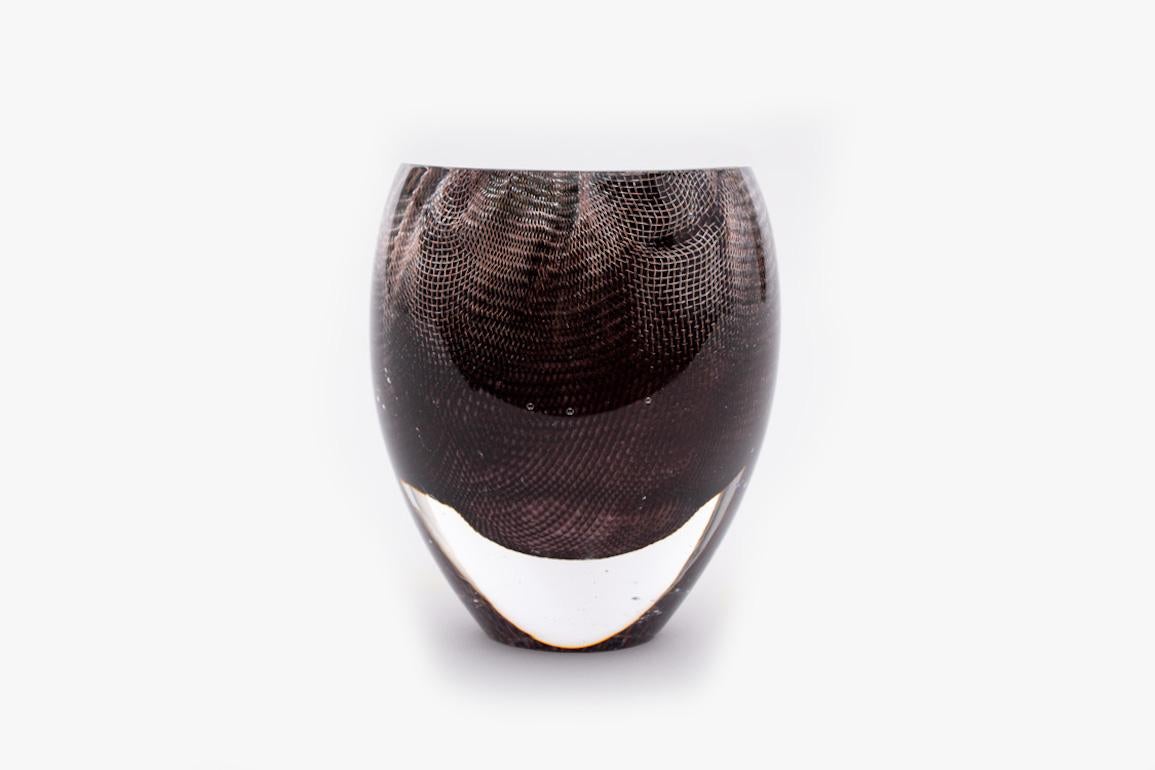 Omer Arbel Unique Copper Mesh Glass Vases OA84 For Sale 9