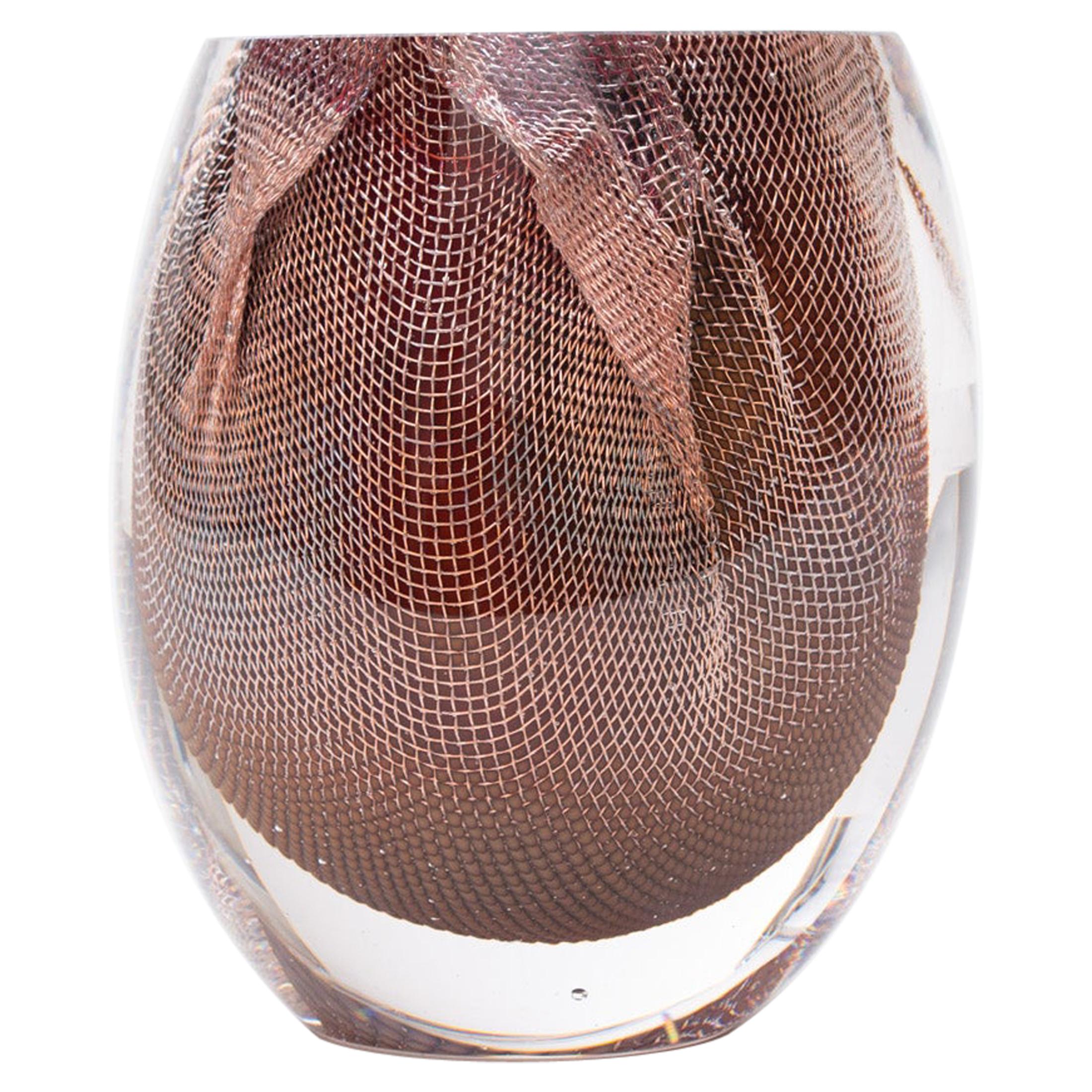 Omer Arbel Unique Copper Mesh Glass Vases OA84 