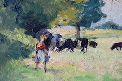 Vintage Post-Impressionist Landschaft Ölgemälde von Französisch Künstler Omer Bouchery