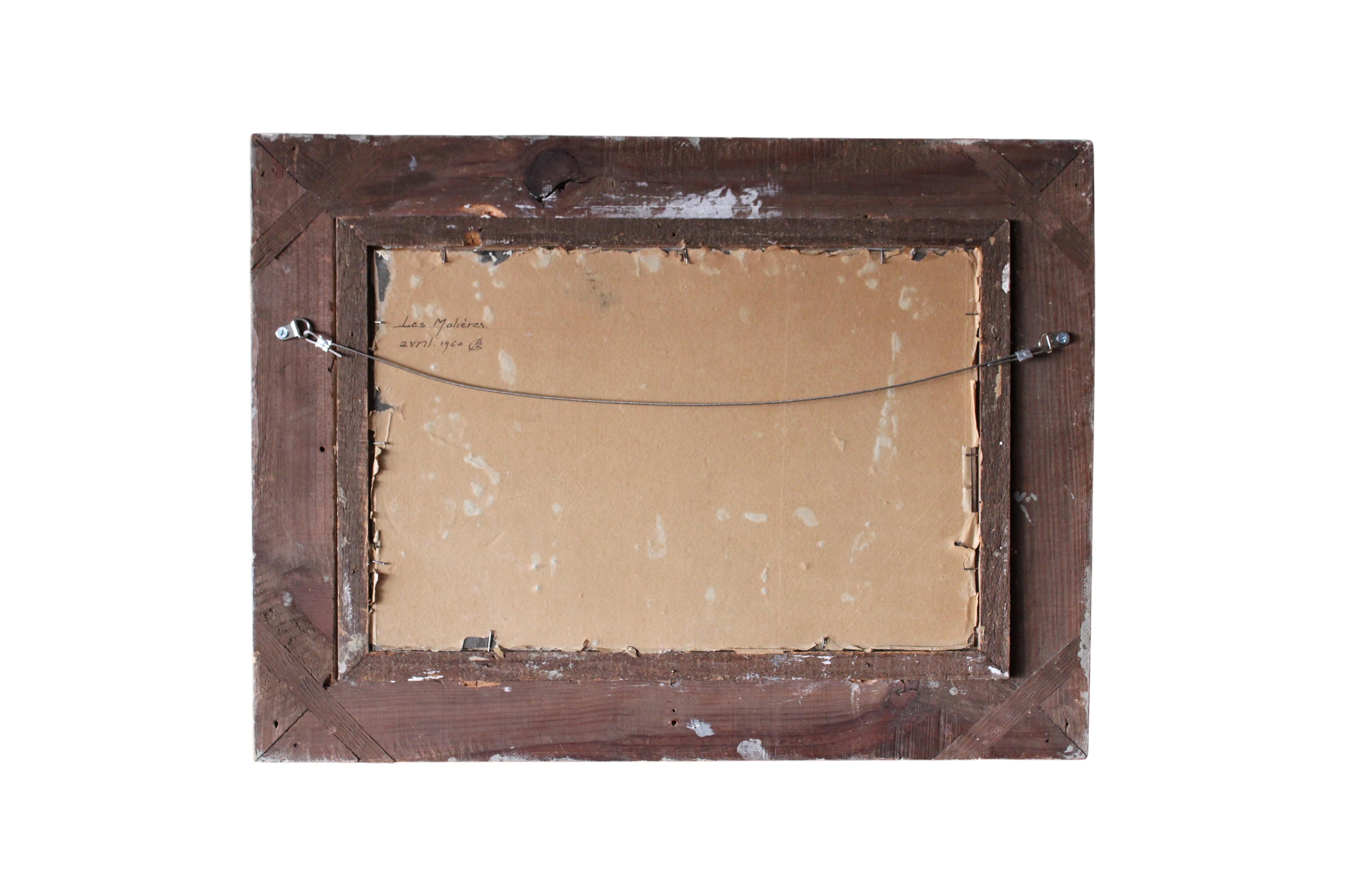 Vintage Post-Impressionist Landschaft Ölgemälde von Französisch Künstler Omer Bouchery im Angebot 6