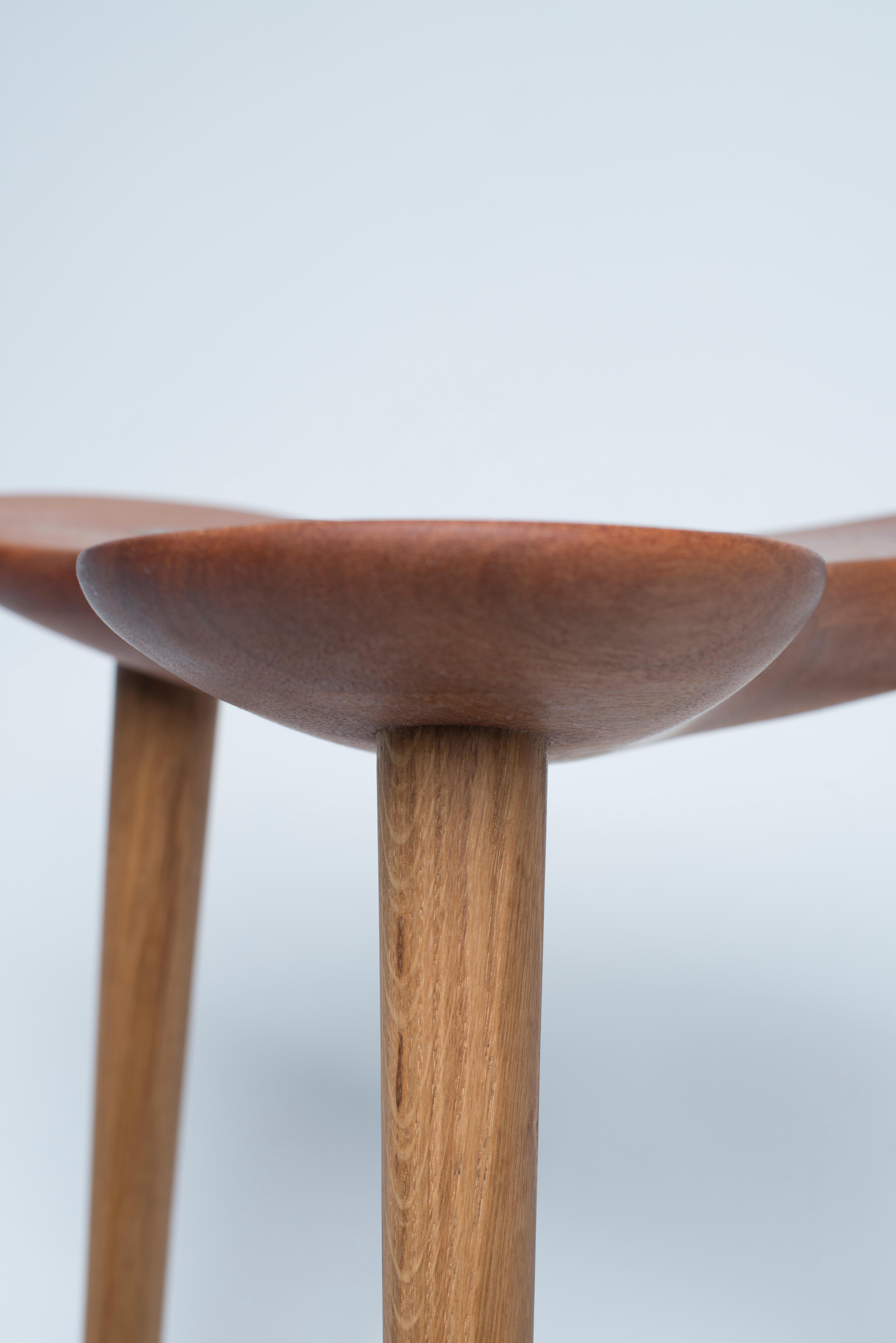 Turned Omera stool  For Sale