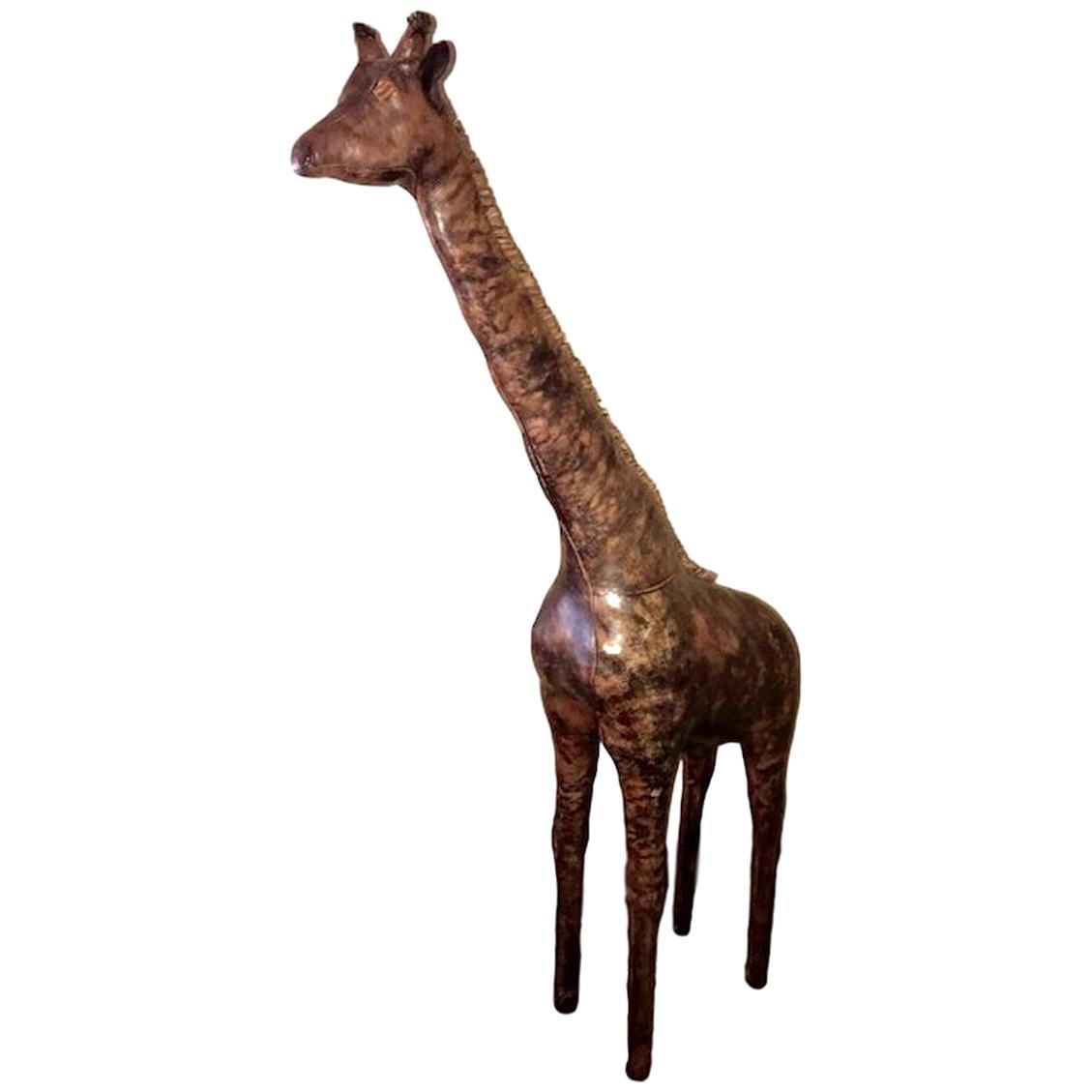 Omersa 6 Foot Tall Leather Giraffe 