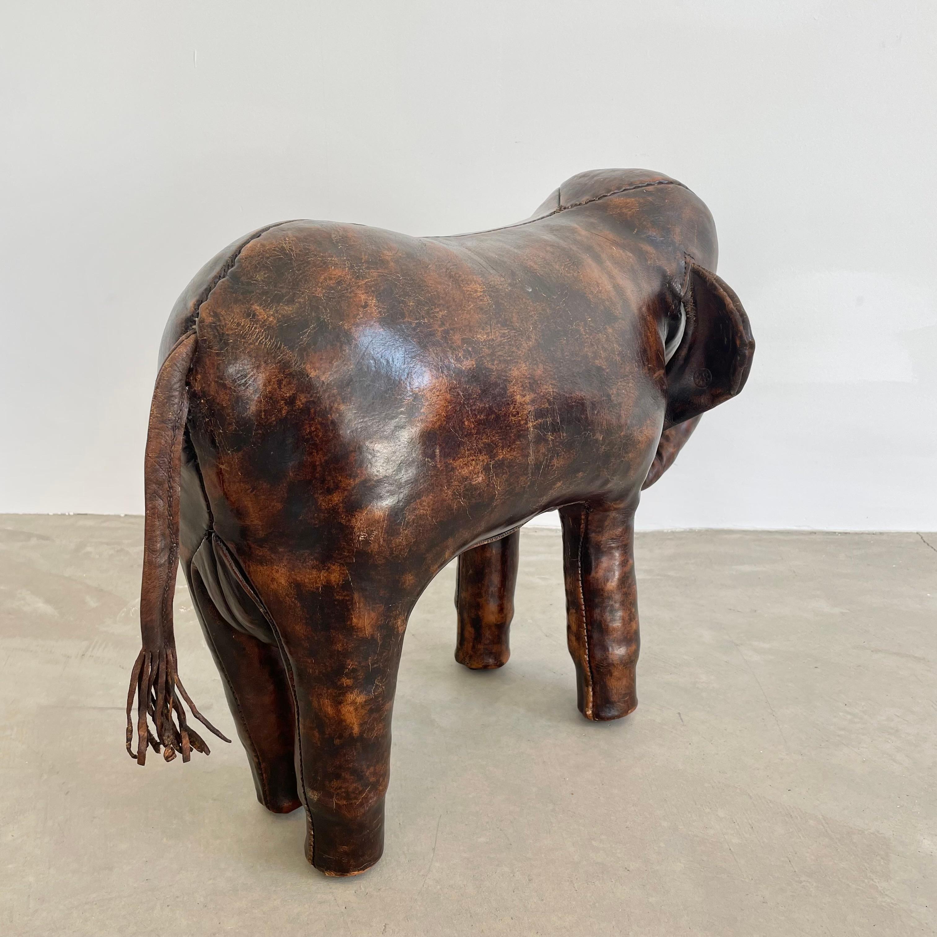 Omersa Leather Elephant Ottoman for Abercrombie & Fitch, 1960s England 5