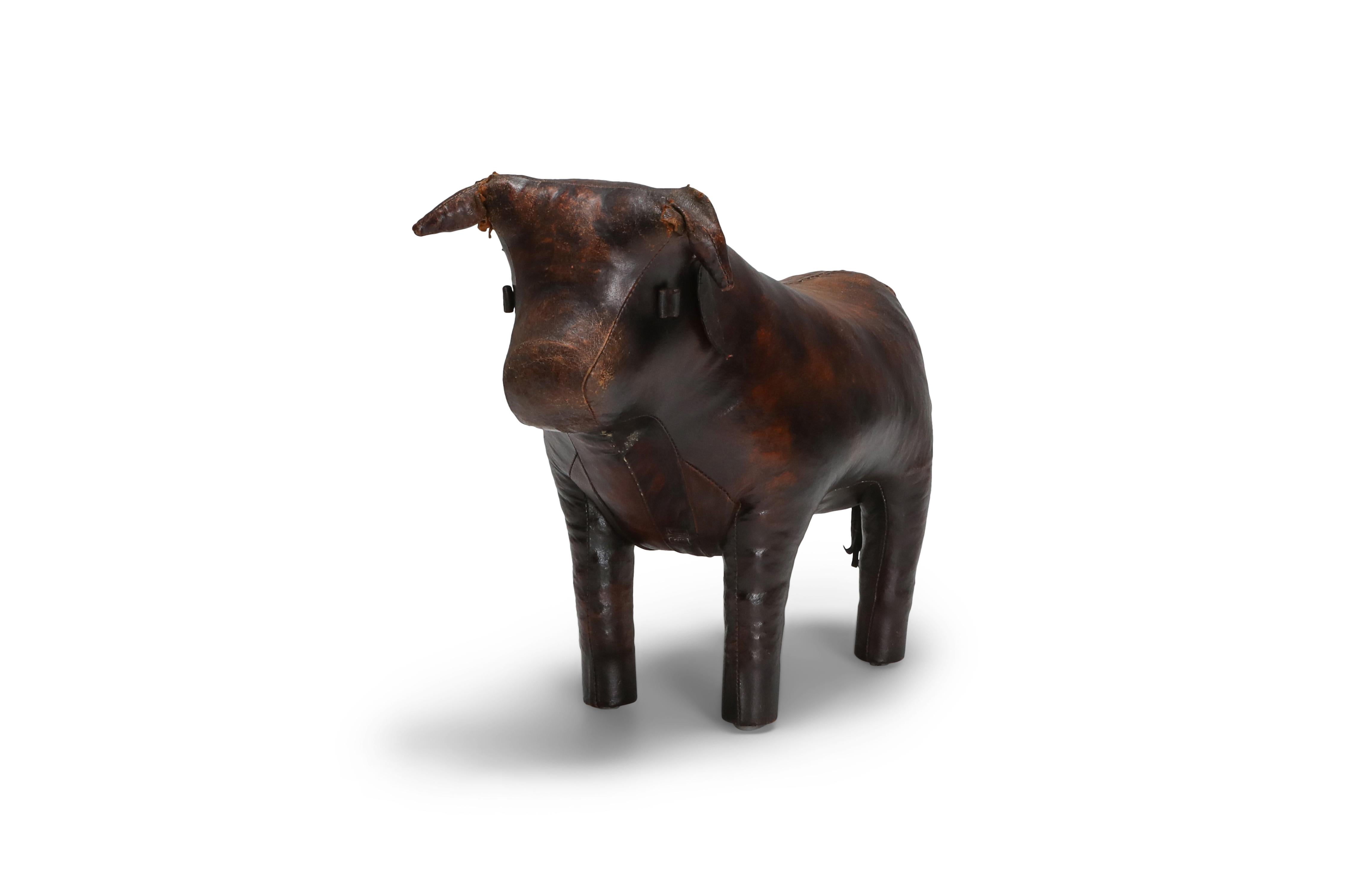 Dimitri Omersa, leather animal, foot stool, ottoman, UK, 1960s

Gorgeous patina on this original piece form the 1960s.