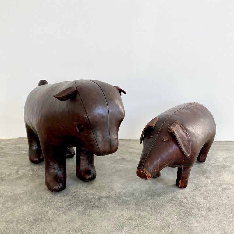 Mid-20th Century Omersa Leather Pig For Sale