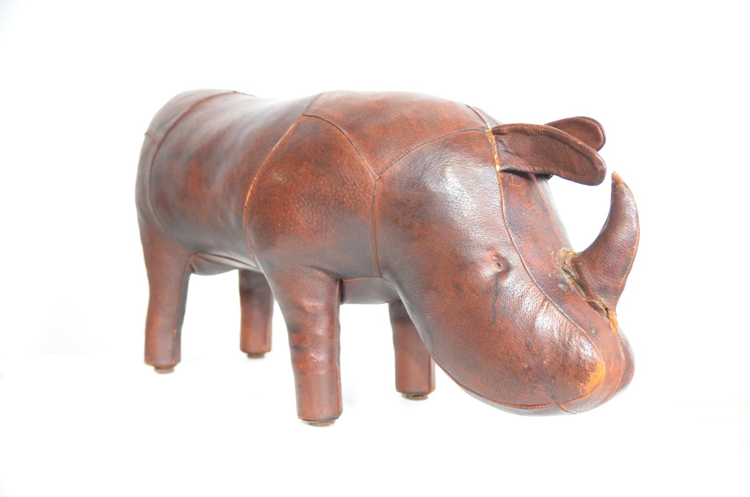 leather rhino footstool the repair shop