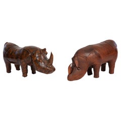 Omersa Leather Rhinoceros Pair for Abercrombie & Fitch 