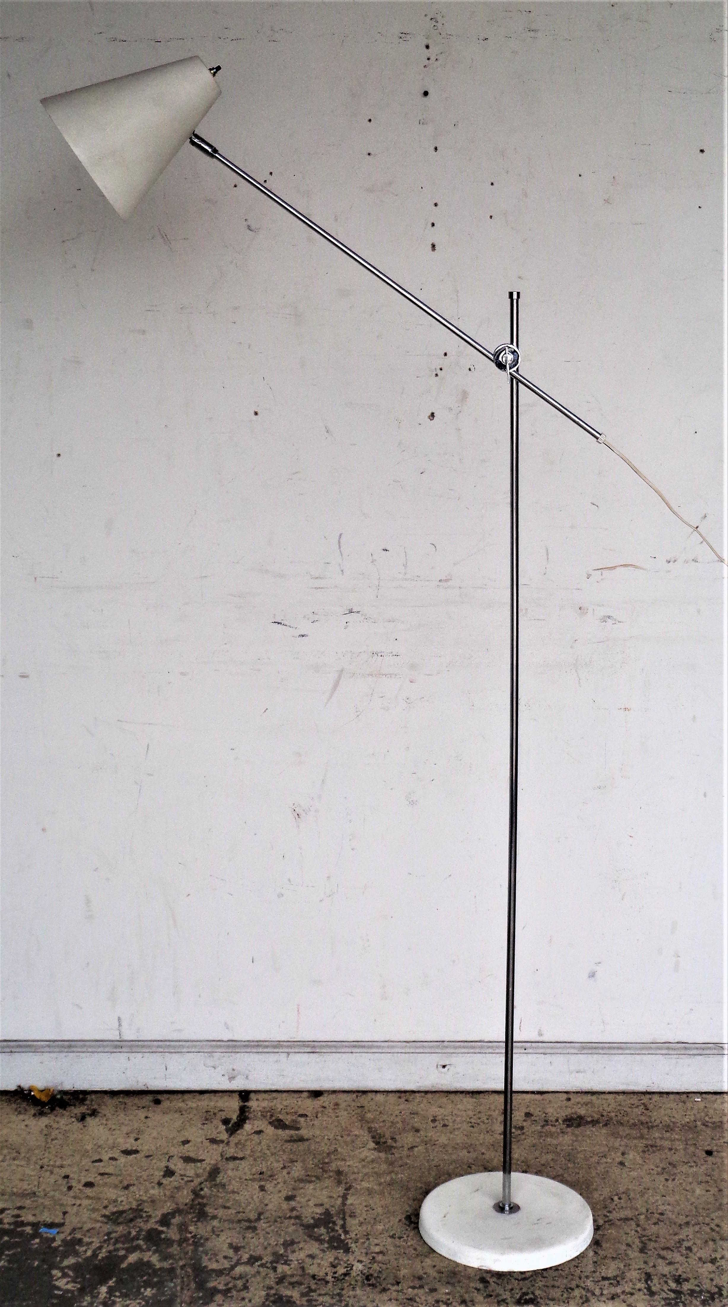 OMI Adjustable Arm Floor Lamp, Circa 1960 4