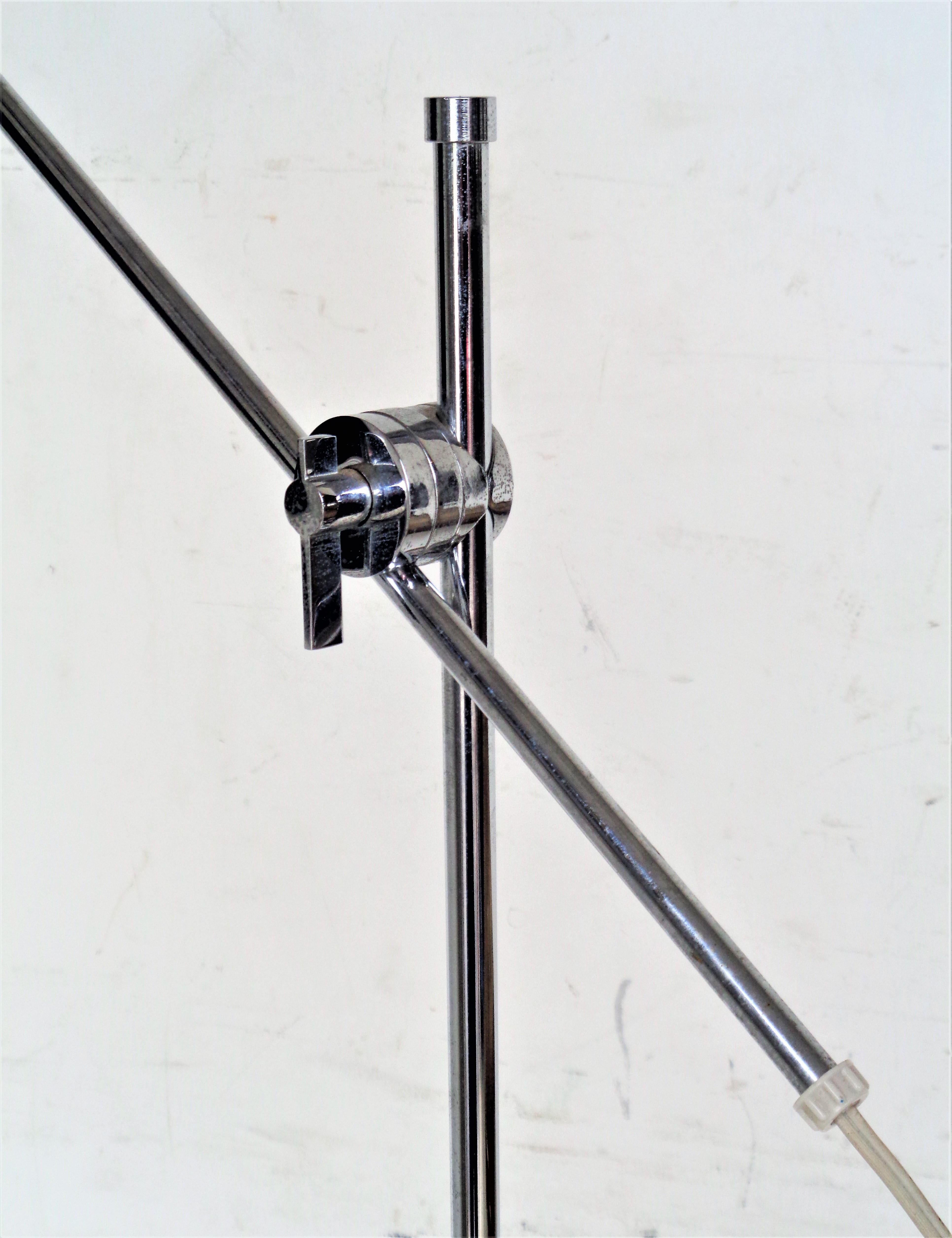 Mid-Century Modern OMI Adjustable Arm Floor Lamp, Circa 1960