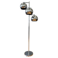 OMI for Koch & Lowy Chrome Orb Three-Light Floor Lamp, Late 1960s