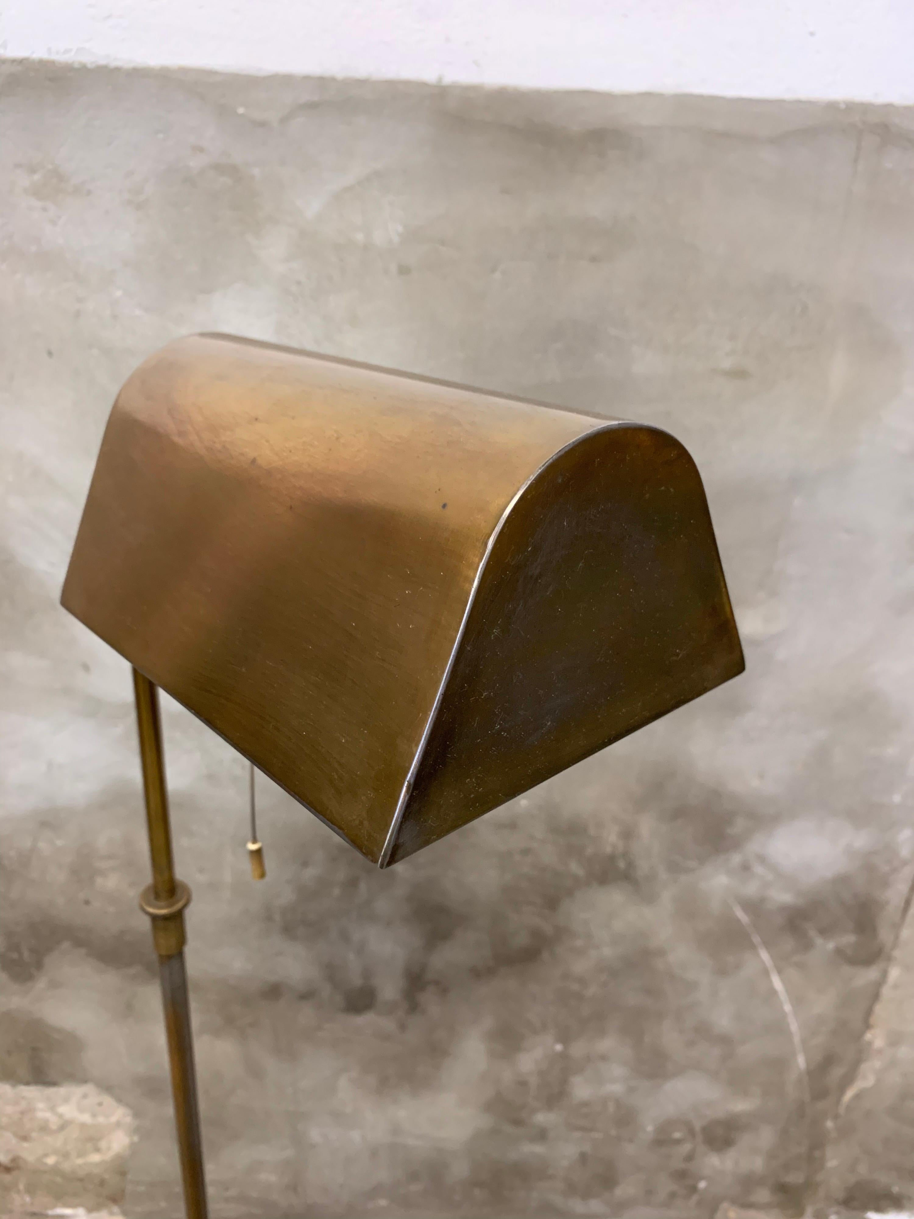 koch & lowy omi brass floor lamp