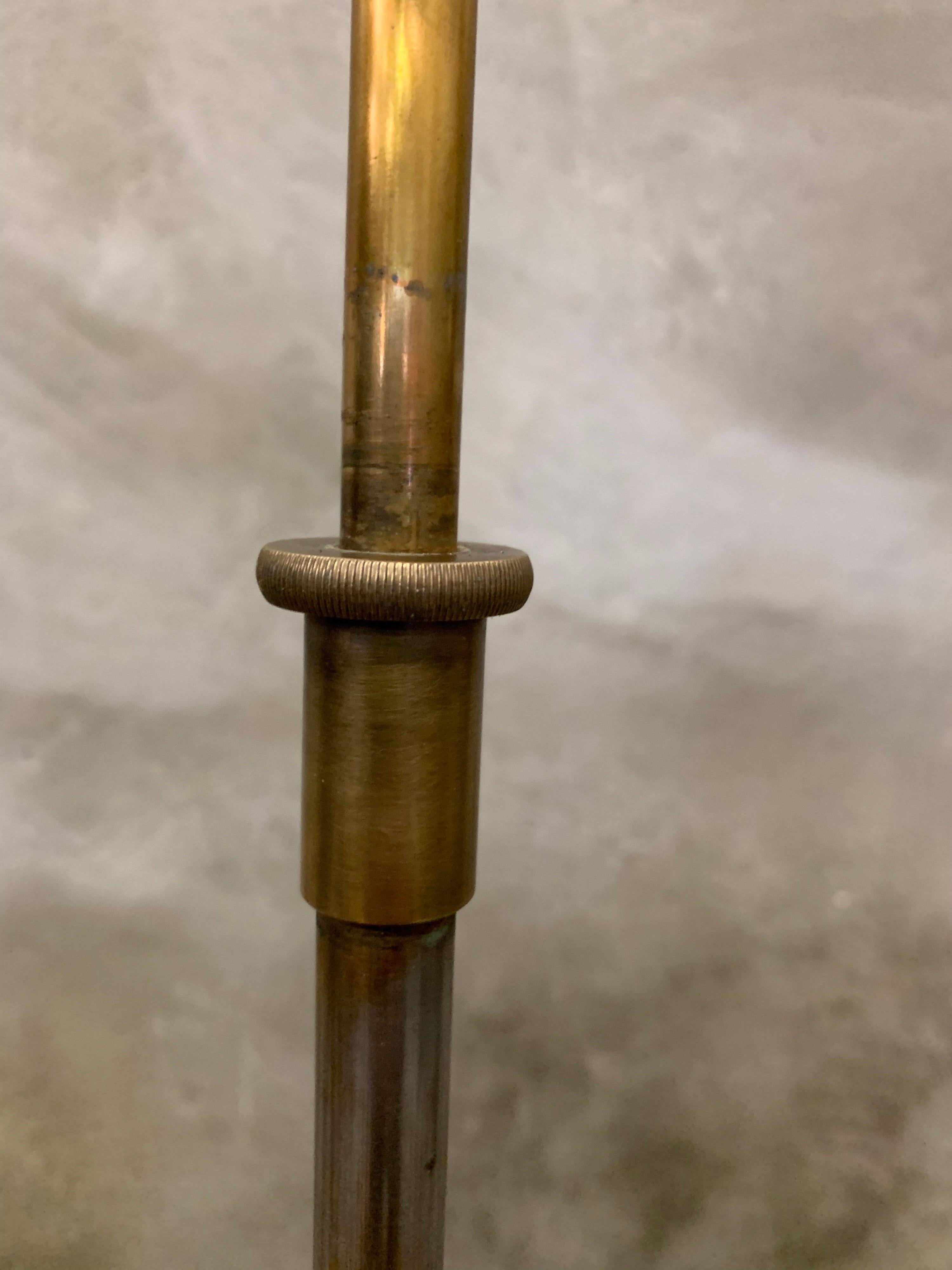 Central American OMI Koch & Lowy Floor Lamp, Brass, 1960s
