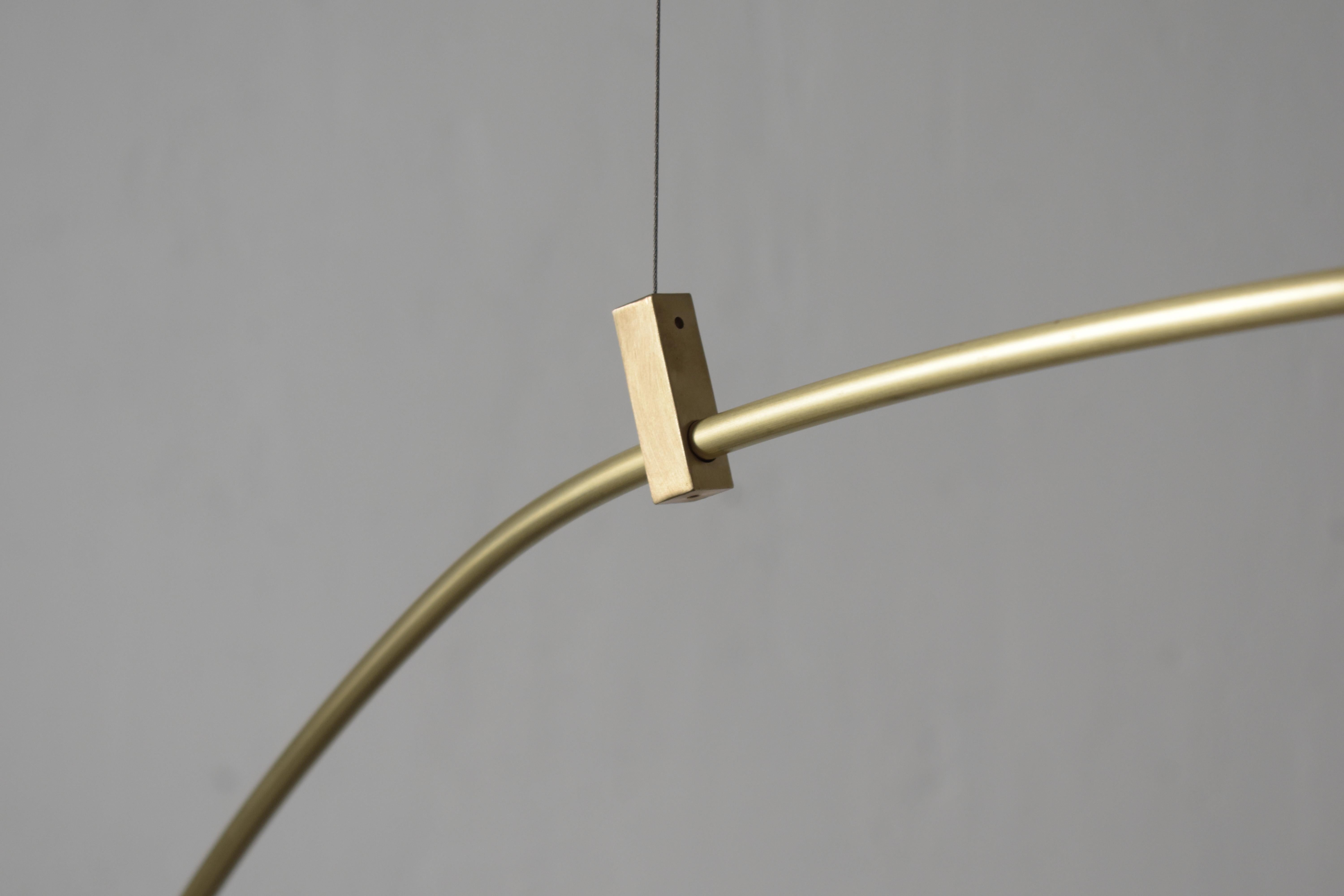 Grec Omicron Brass Hanging Light Objects for Objects for Periclis Frementitis en vente