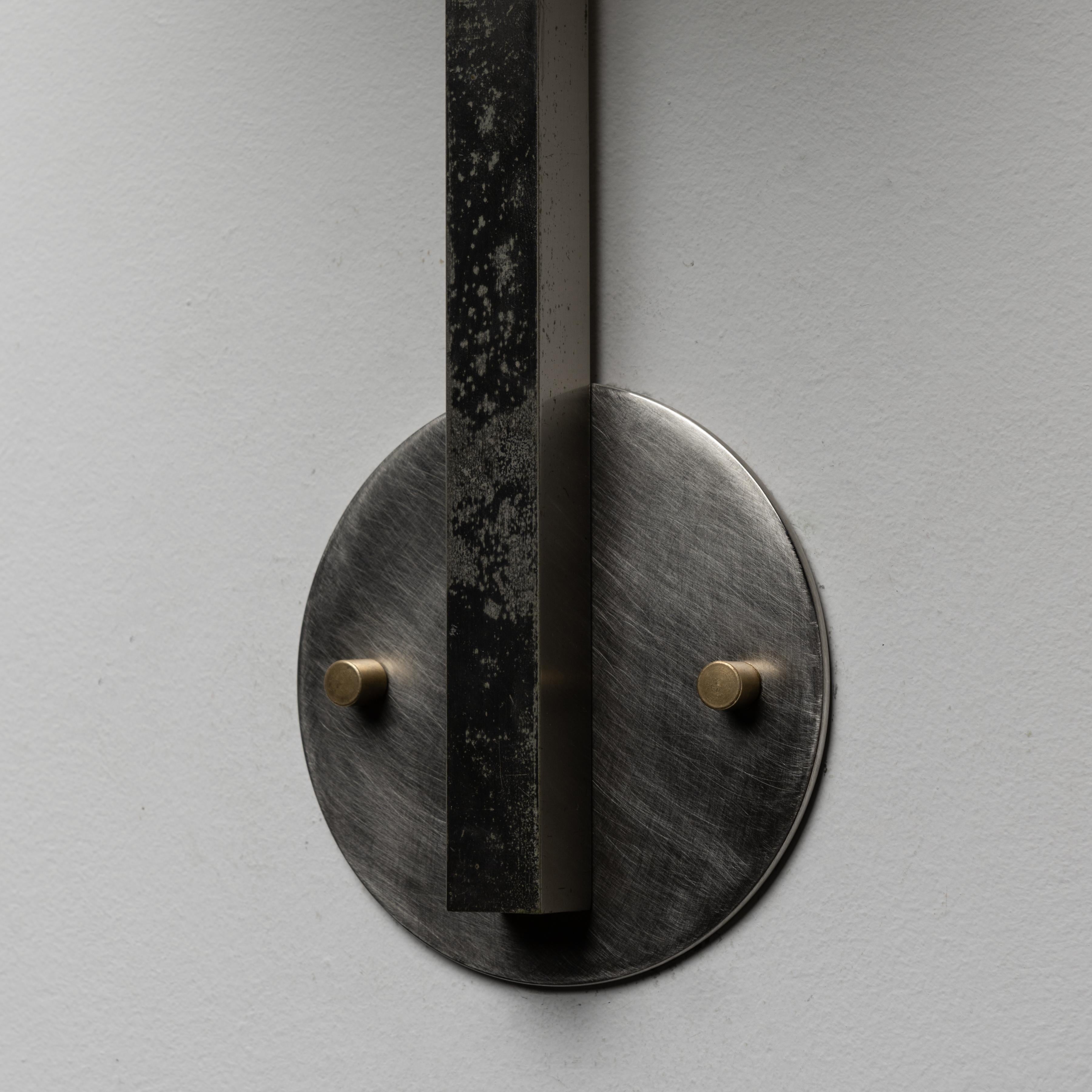 Brushed Single 'Omicron’ Sconce by Vico Magistretti for Artemide For Sale