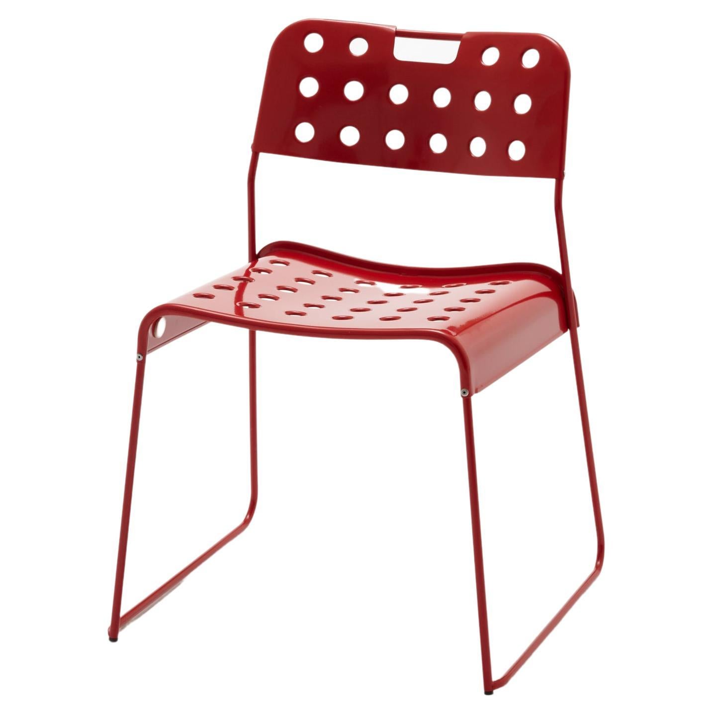 Omkstak, Stacking Chair, RAL 3020 Traffic Red For Sale