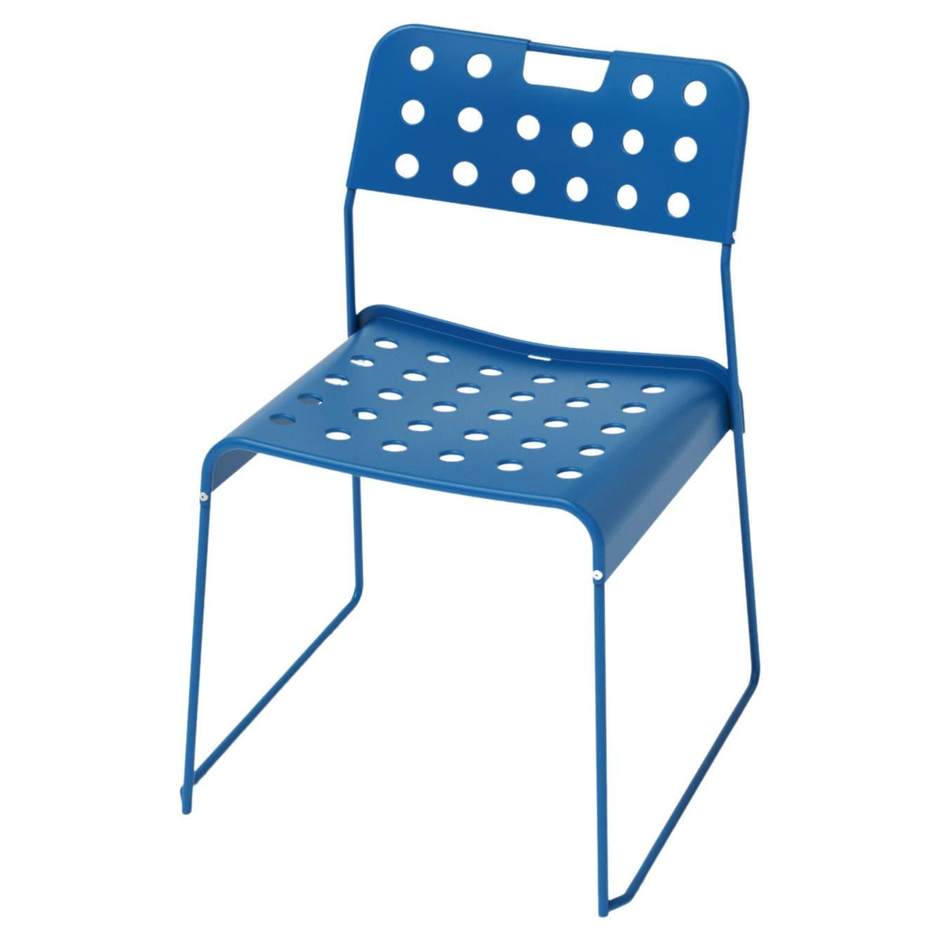 Omkstak, Stacking Chair, RAL 5019 Capri Blue For Sale