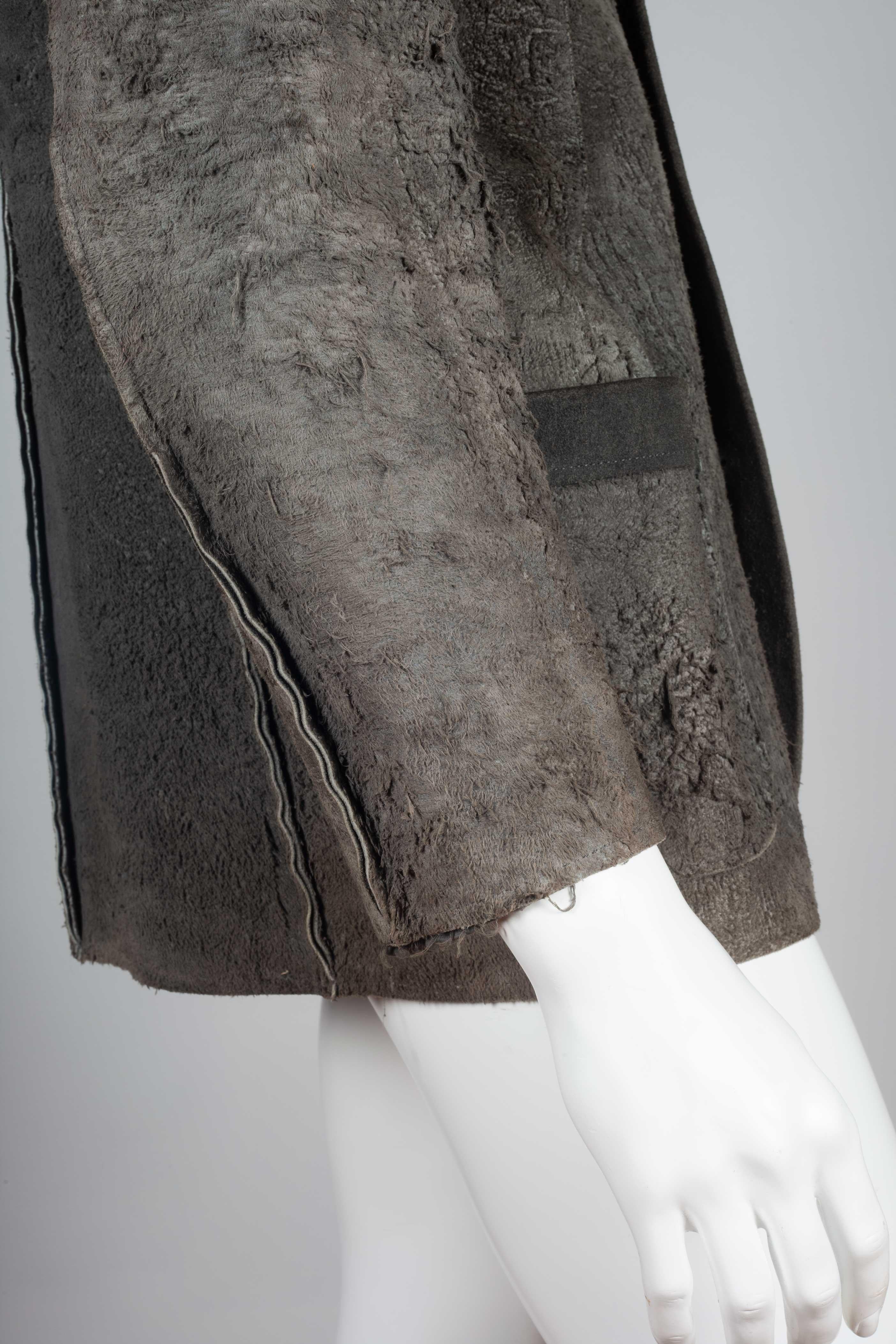 omme des Garçons Distressed Leather Single-Breasted Jacket, 2002 6